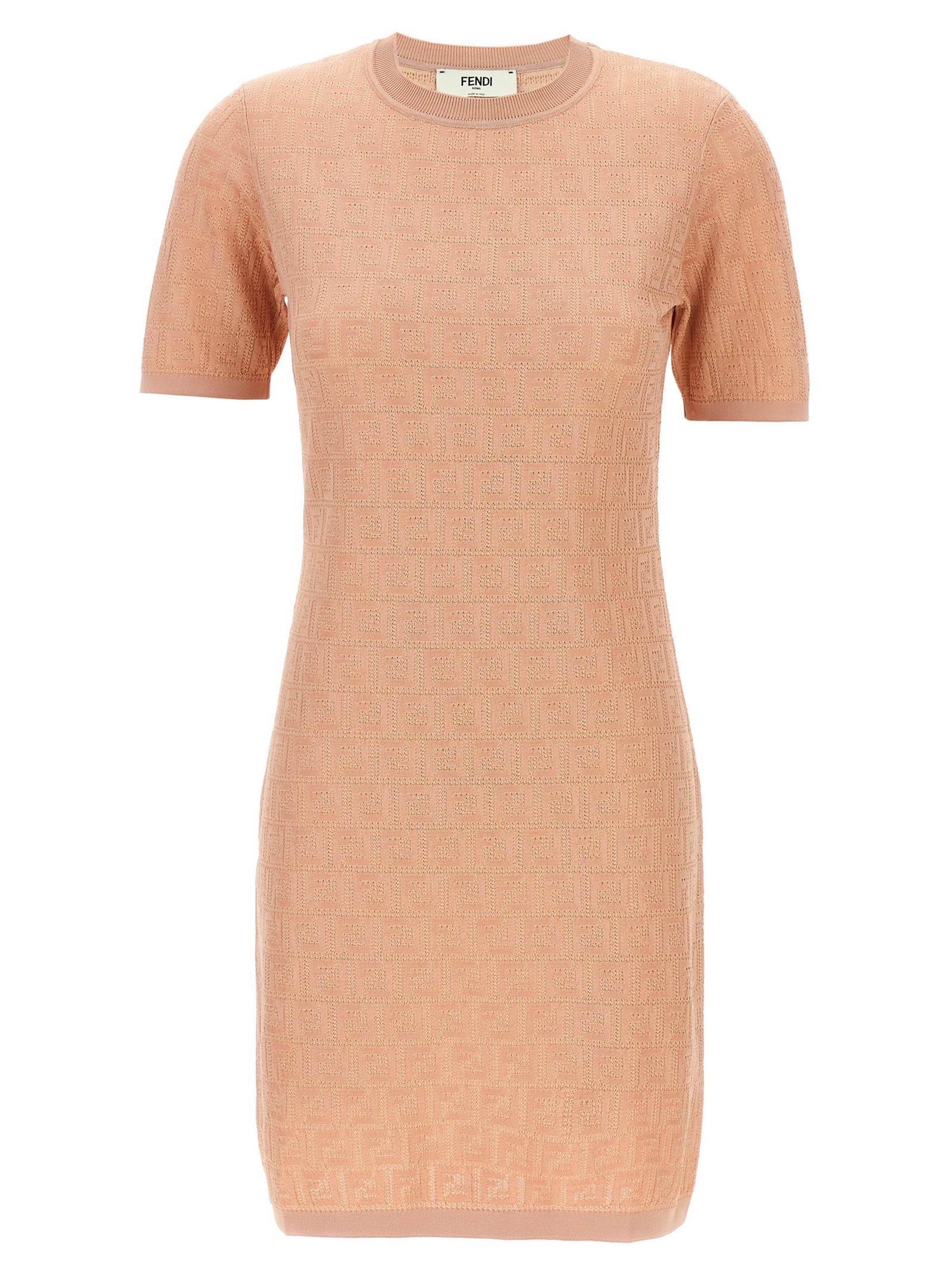 Fendi Kurzes Kleid aus mehrfarbiger Baumwolle