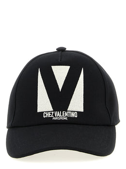 Valentino Garavani Schwarze Baumwollkappe (Baseball Cap)