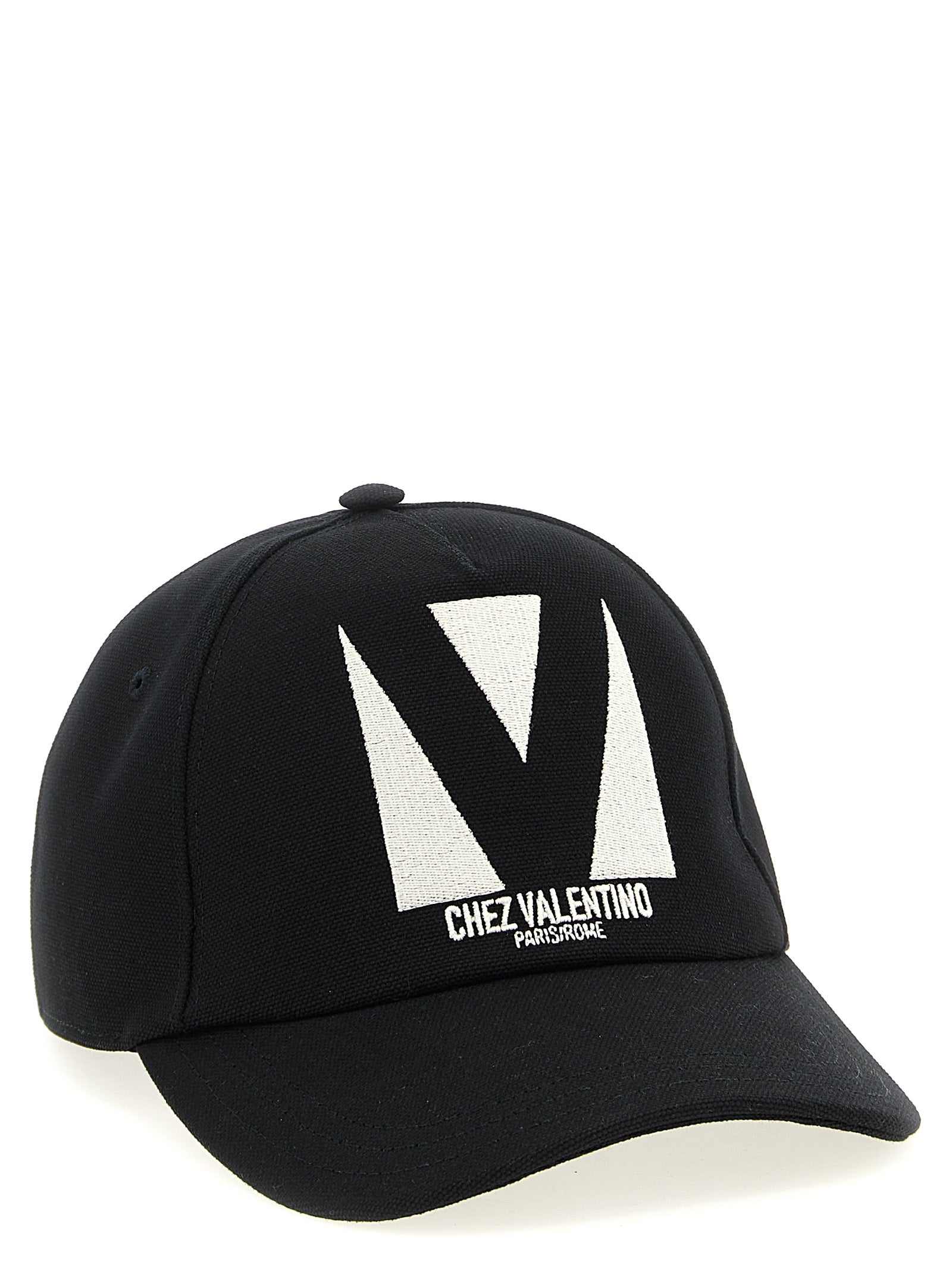 Valentino Garavani Schwarze Baumwollkappe (Baseball Cap)