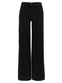 7 For All Mankind Schwarze Baumwoll-Schlagjeans