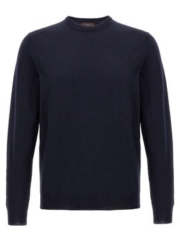 ZANONE Blauer Cardigan aus Schurwolle