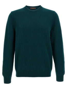 ZANONE Zweifarbige Strickjacke aus reiner Schurwolle