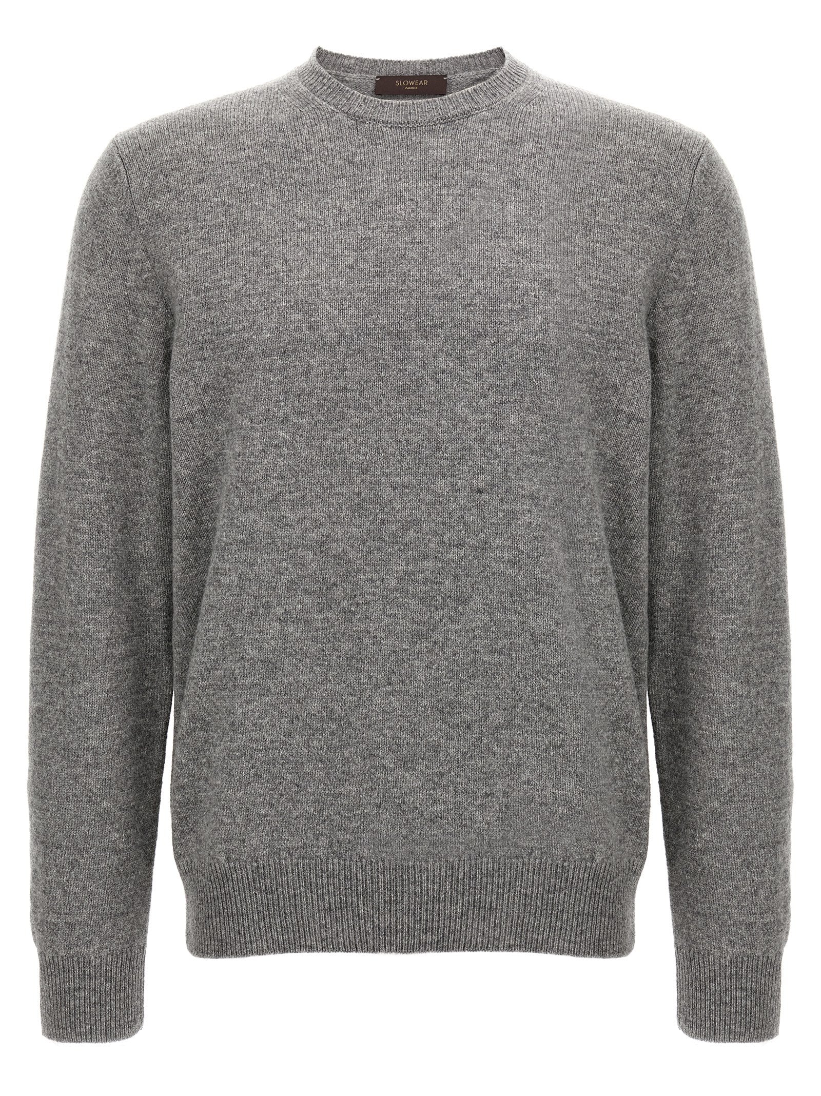 ZANONE Grauer Cardigan aus reiner Schurwolle