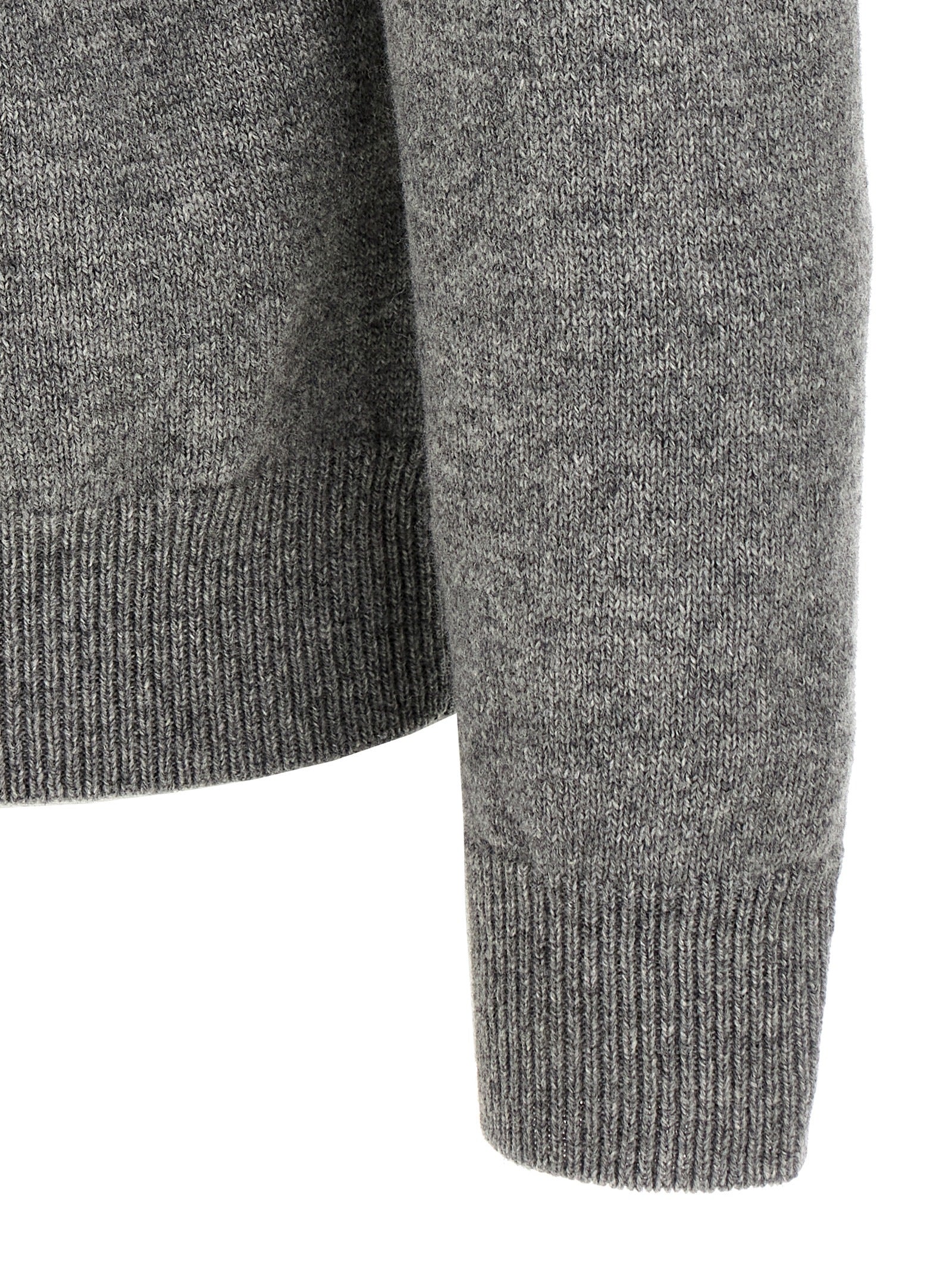 ZANONE Grauer Cardigan aus reiner Schurwolle