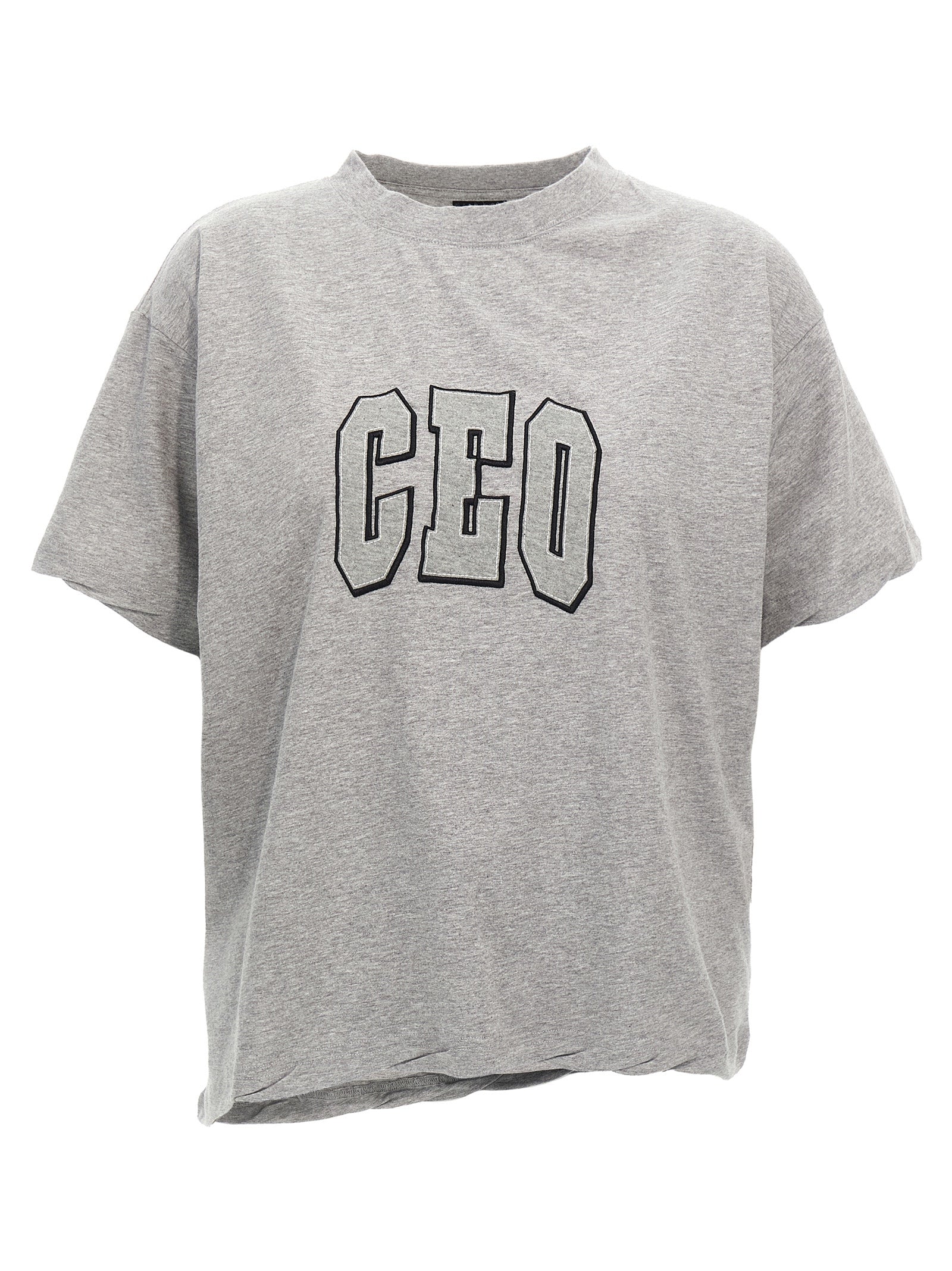 Balenciaga Graues Baumwoll-T-Shirt