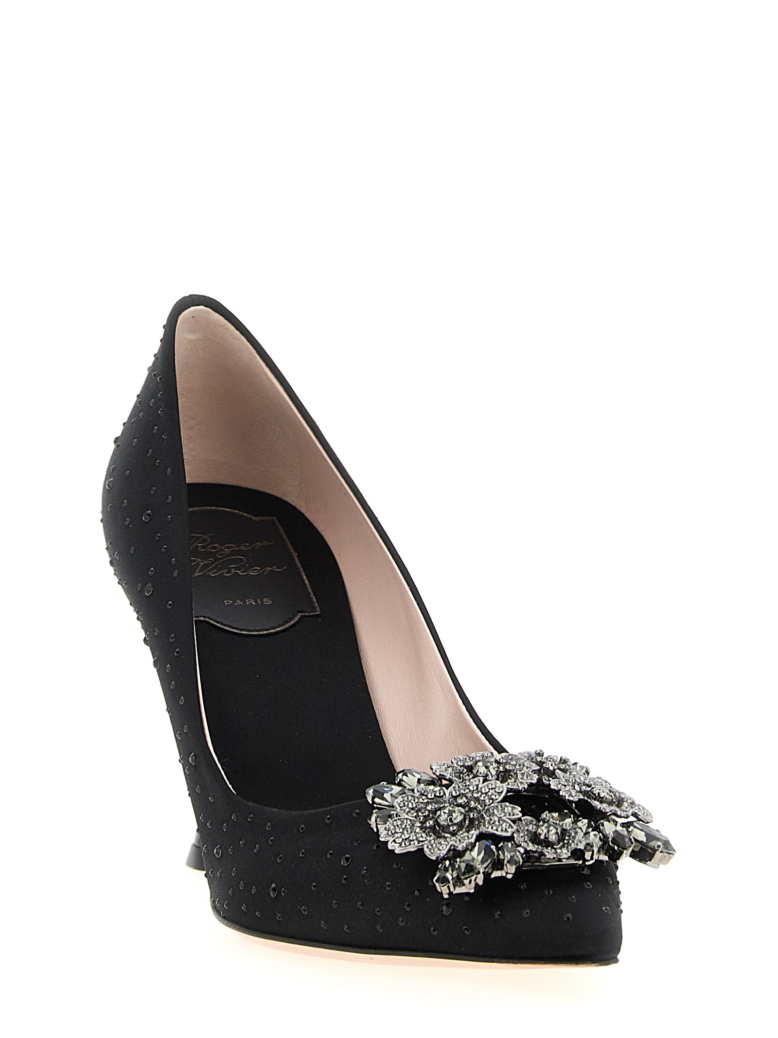 Roger Vivier Schwarze Pumps aus Viskose mit hohem Absatz