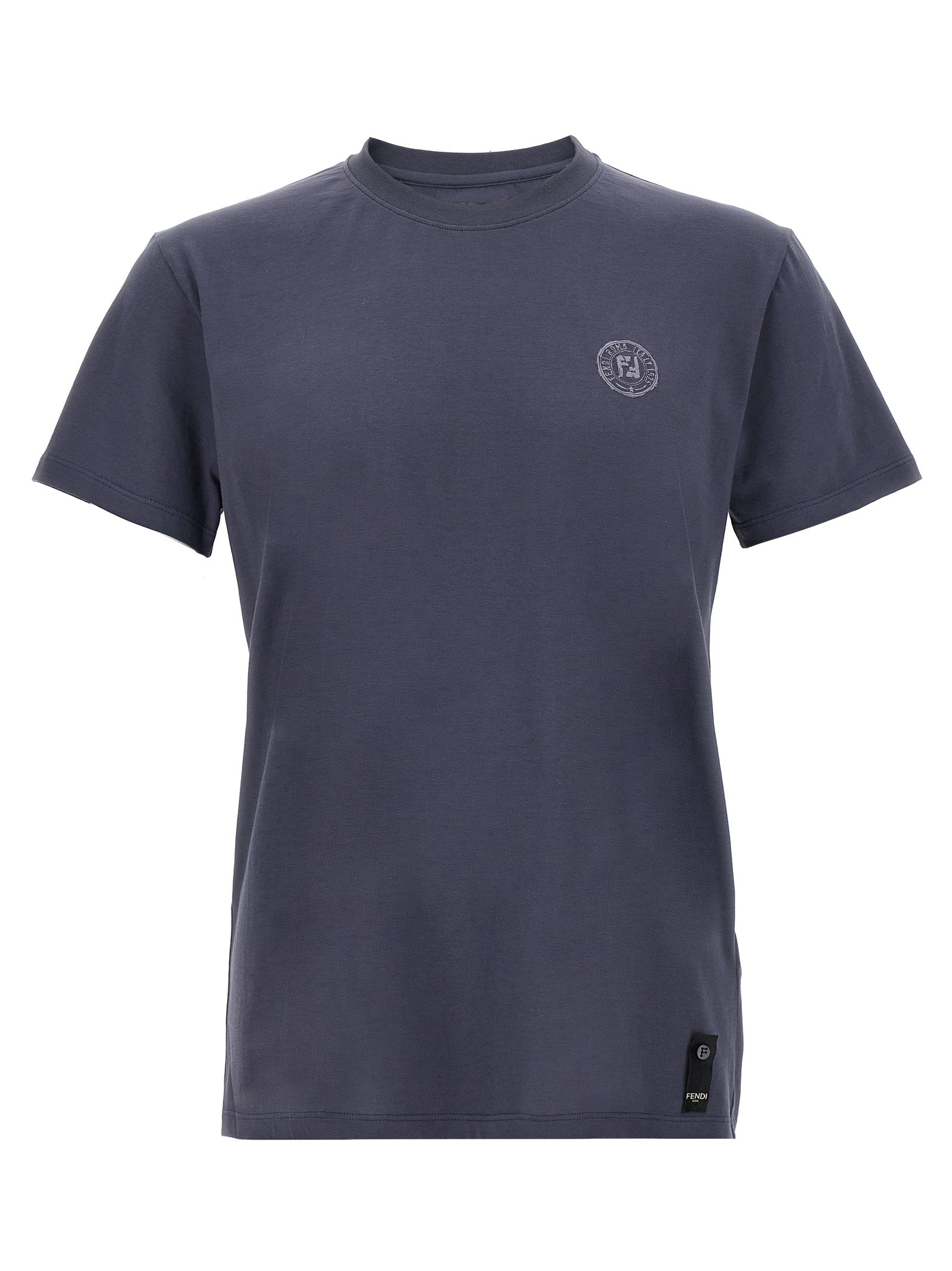 Fendi Blaues Baumwoll-T-Shirt