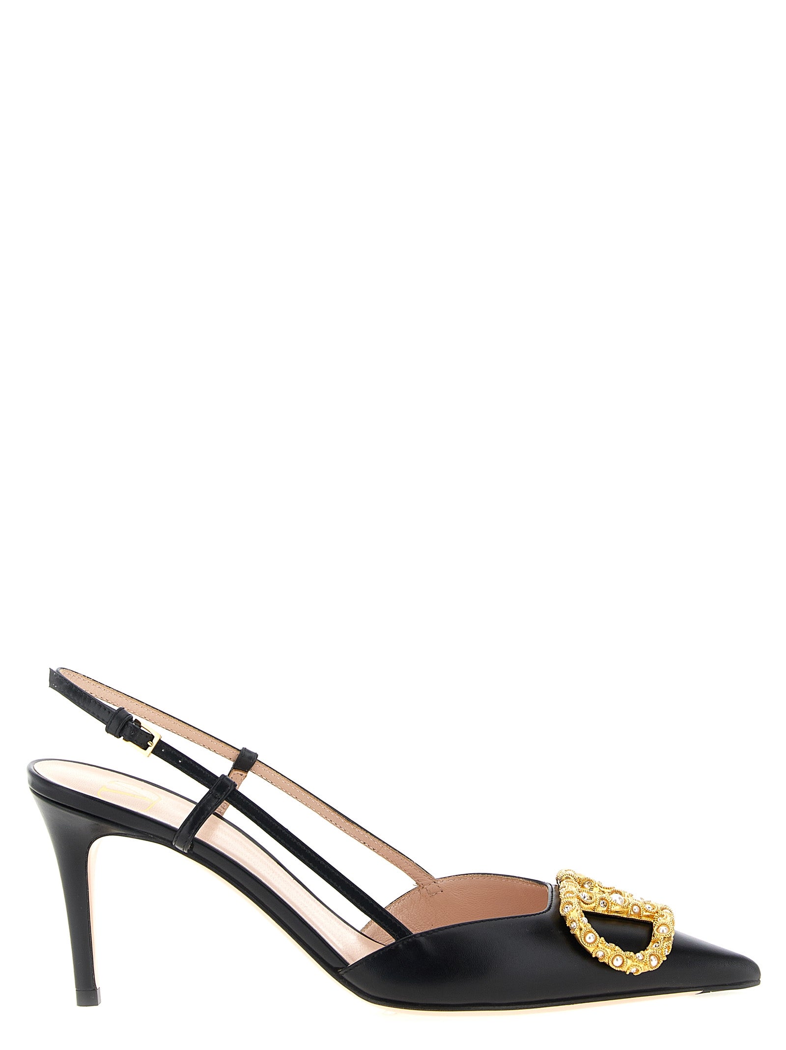 Valentino Garavani Schwarze Pumps aus Kalbsleder mit hohem Absatz