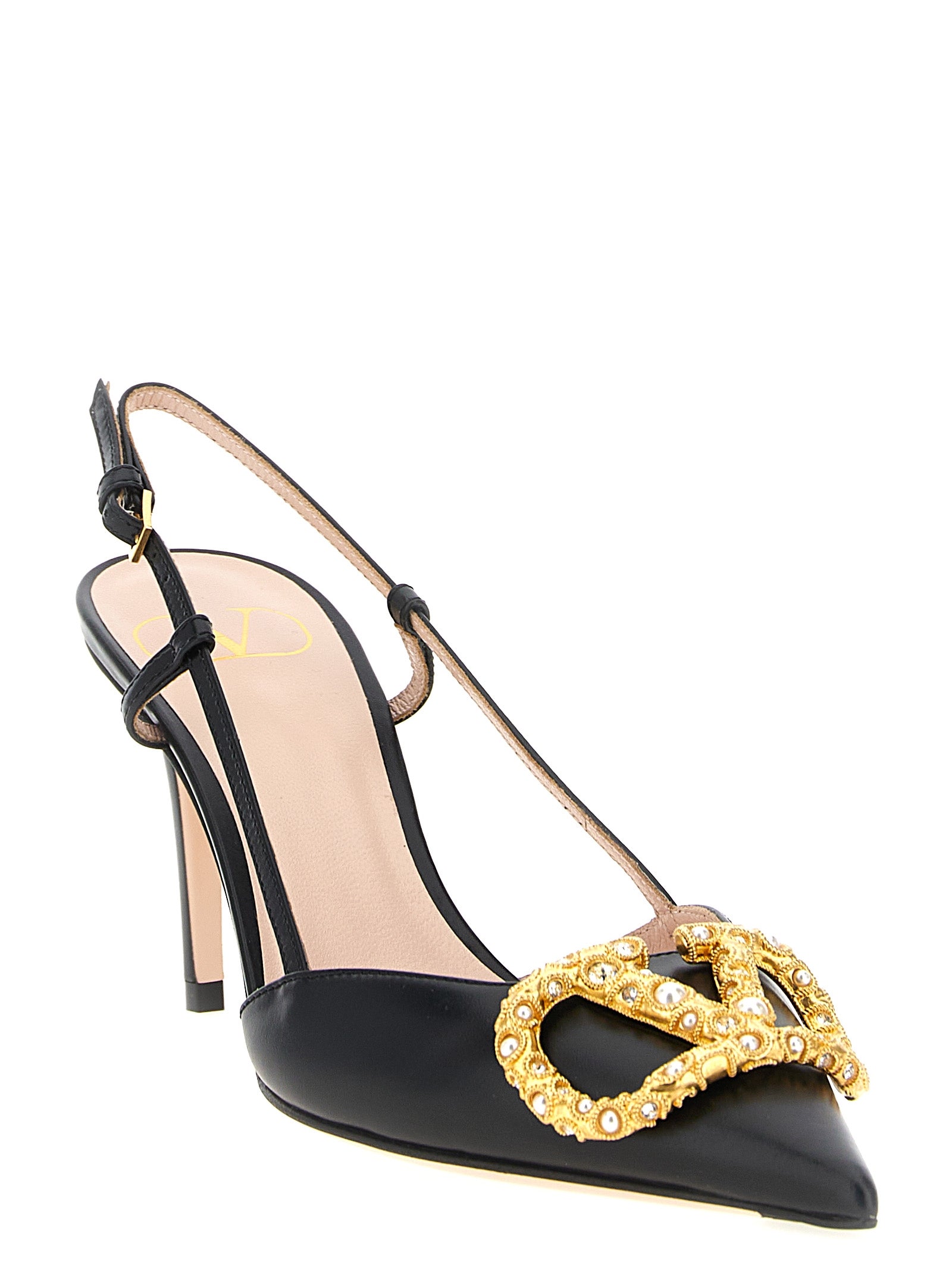 Valentino Garavani Schwarze Pumps aus Kalbsleder mit hohem Absatz