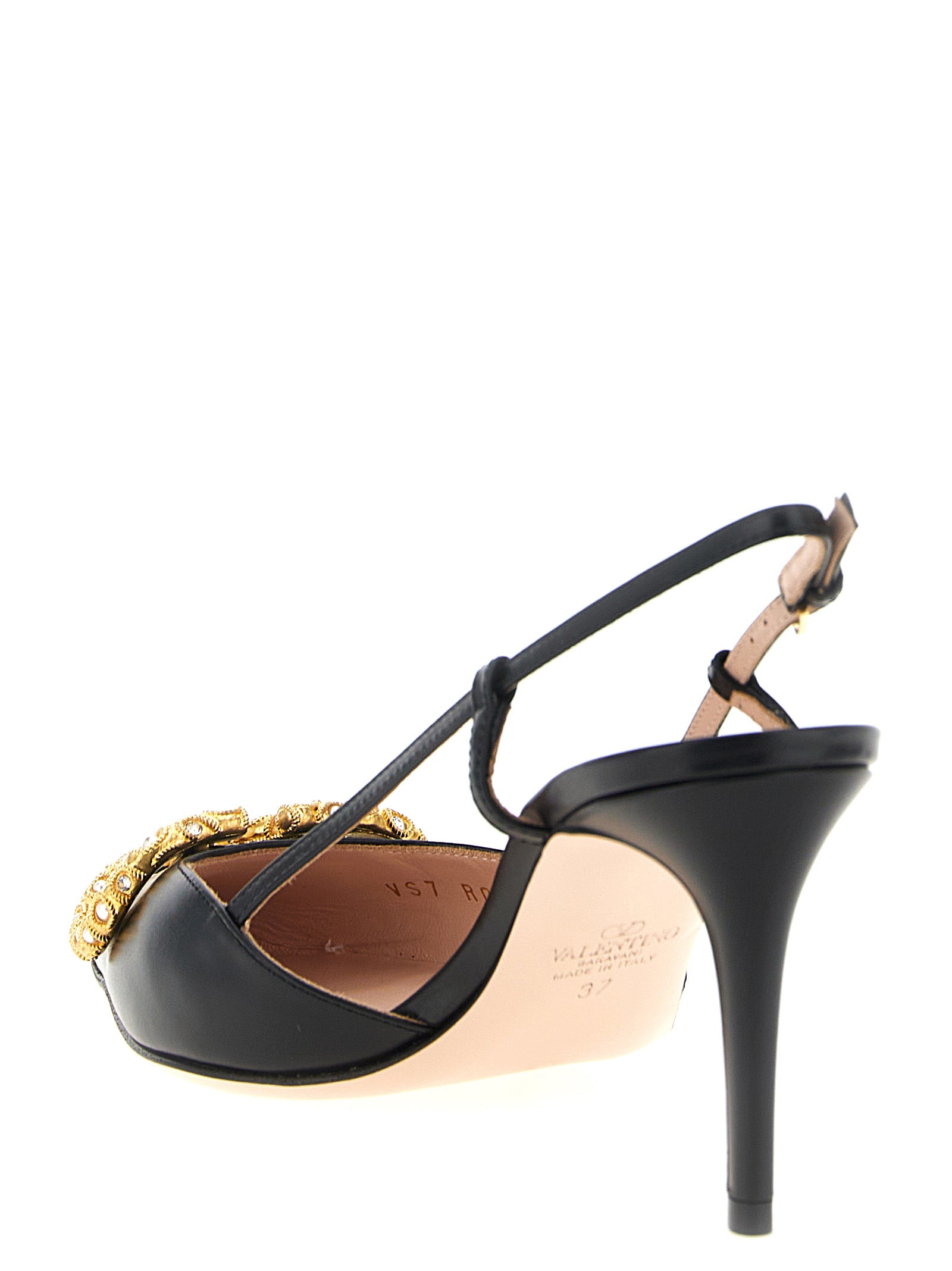 Valentino Garavani Schwarze Pumps aus Kalbsleder mit hohem Absatz