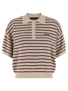 ROTATE BIRGER CHRISTENSEN Mehrfarbiges Mohair-Poloshirt