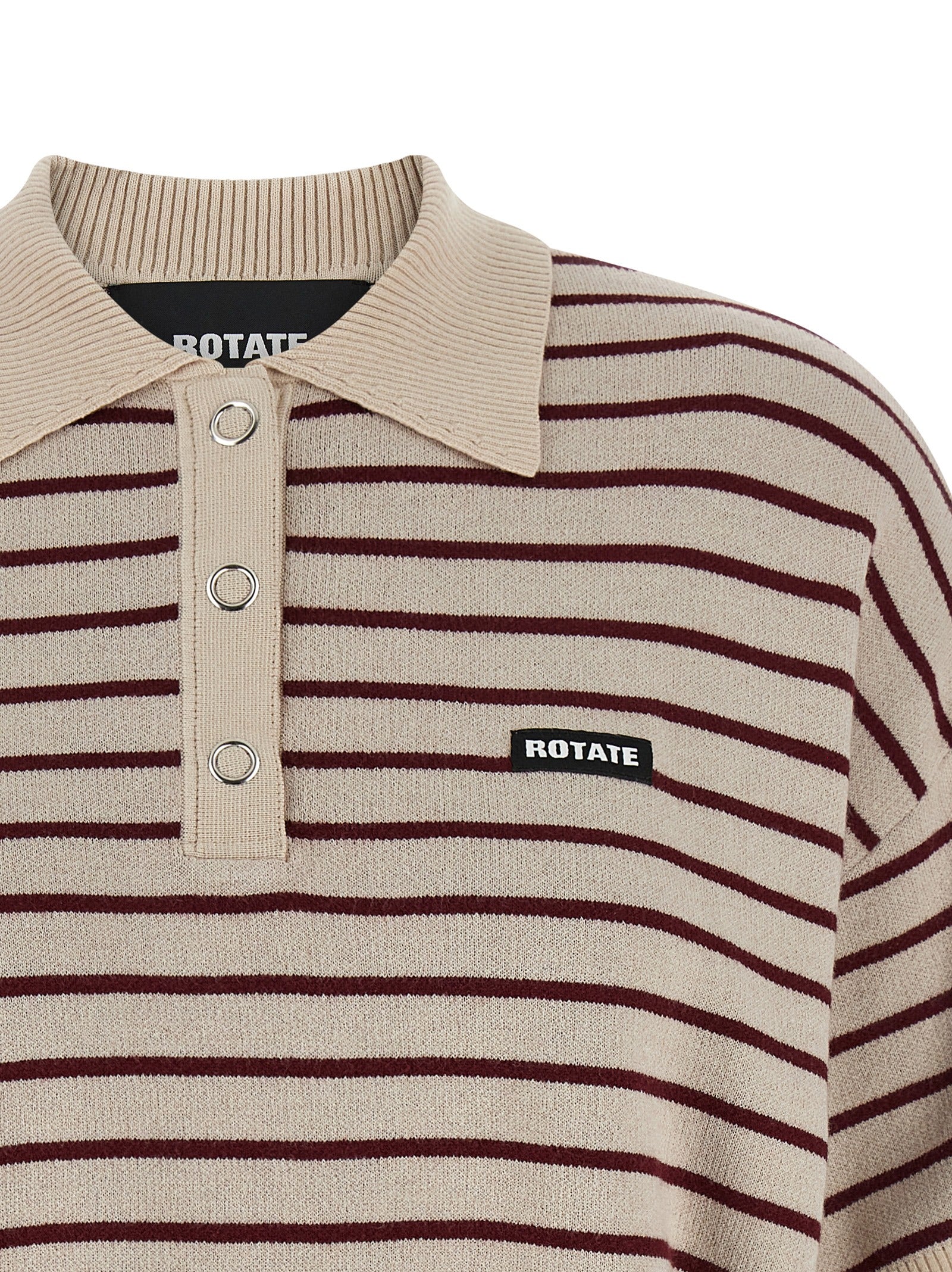 ROTATE BIRGER CHRISTENSEN Mehrfarbiges Mohair-Poloshirt