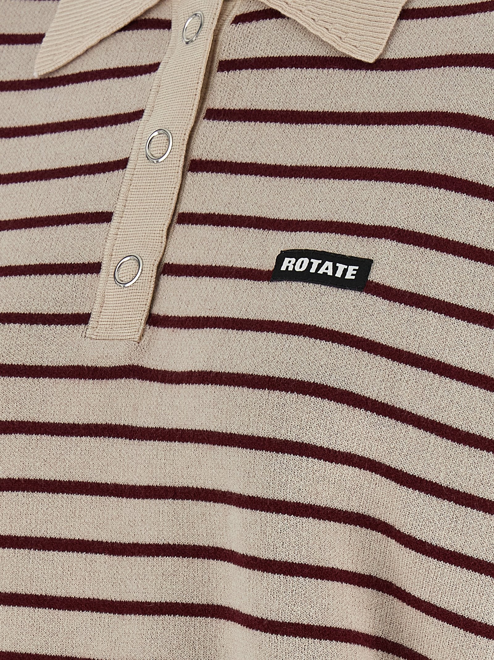 ROTATE BIRGER CHRISTENSEN Mehrfarbiges Mohair-Poloshirt