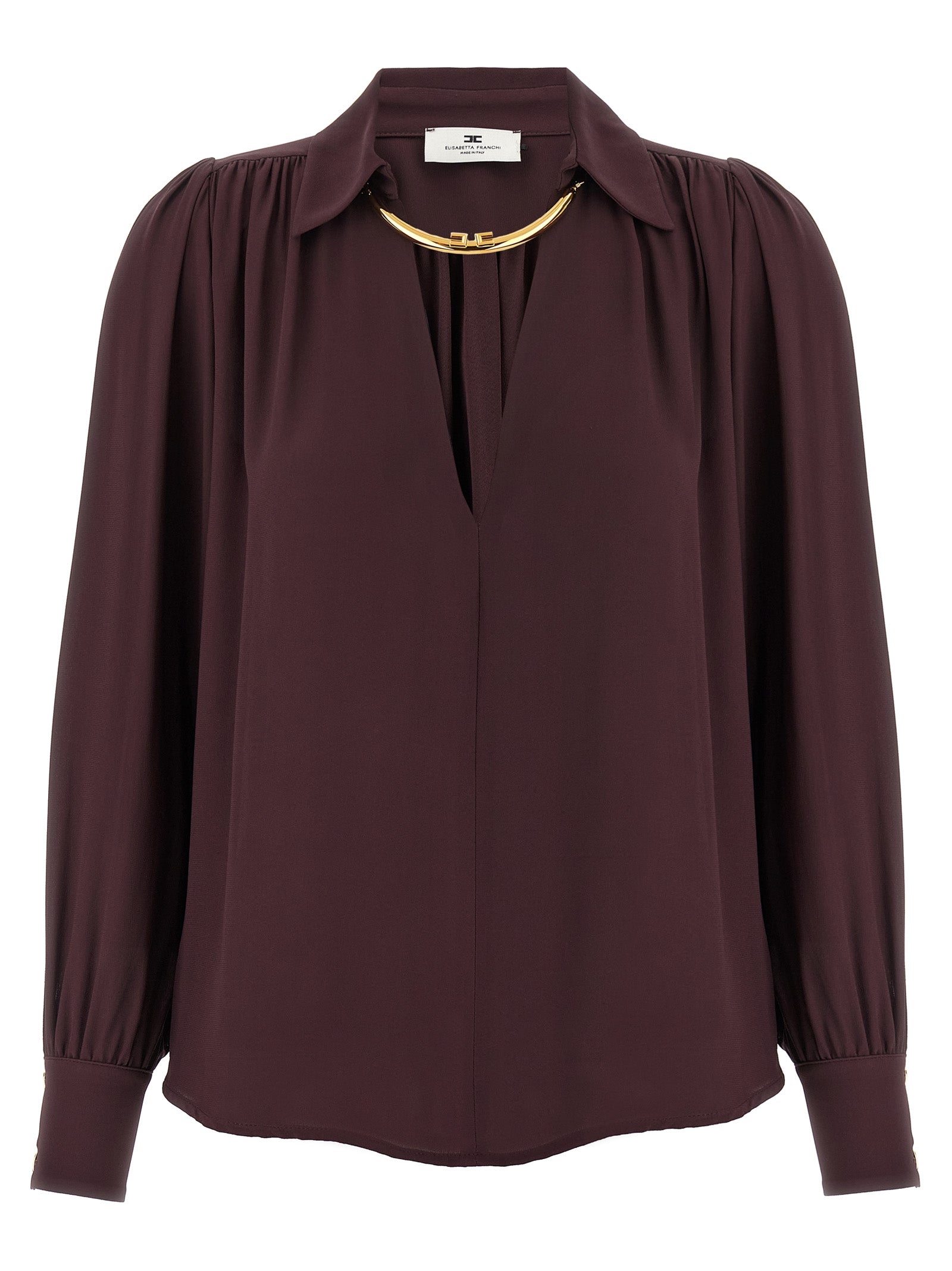 Elisabetta Franchi Lila Viskosebluse