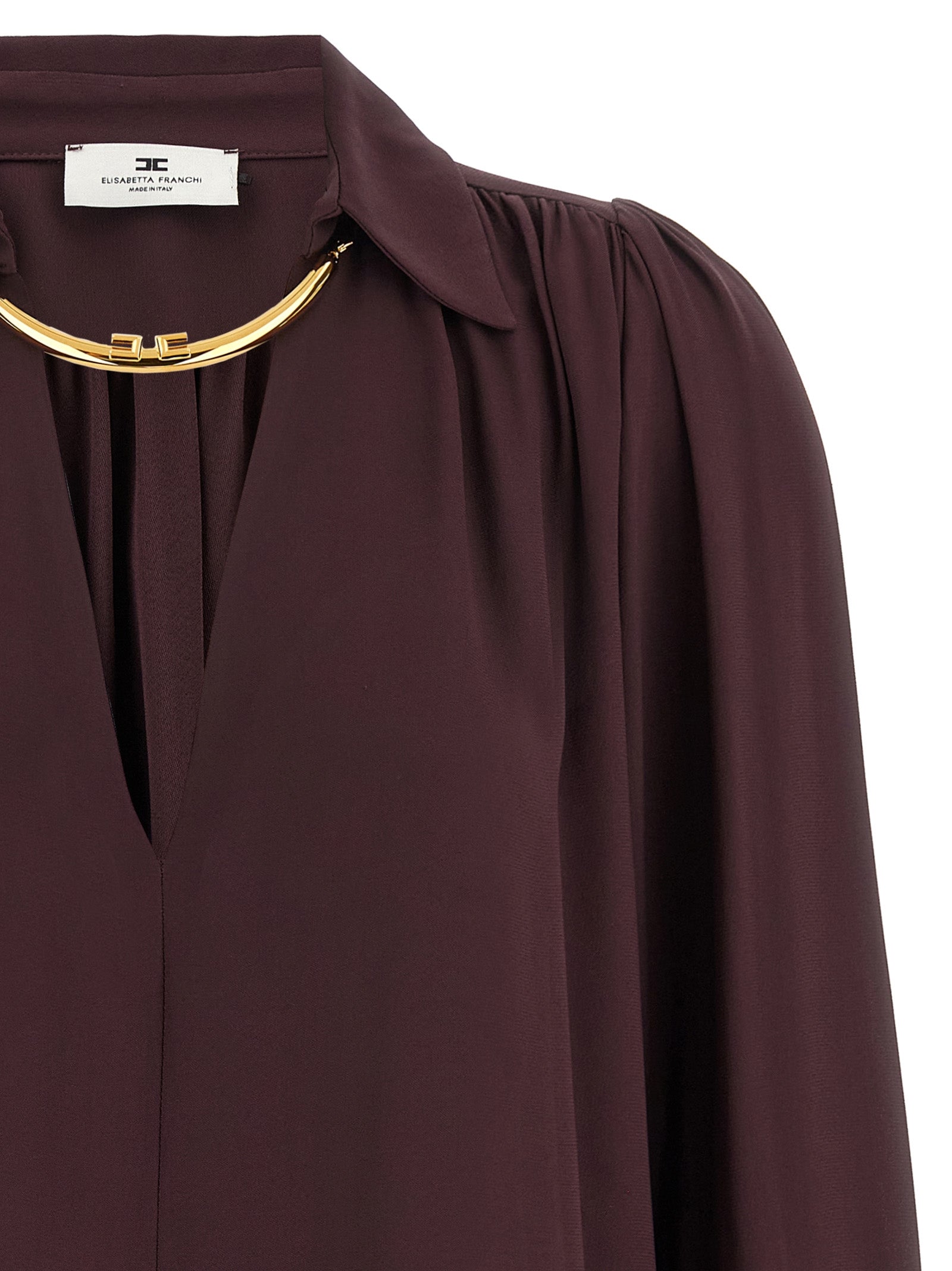 Elisabetta Franchi Lila Viskosebluse