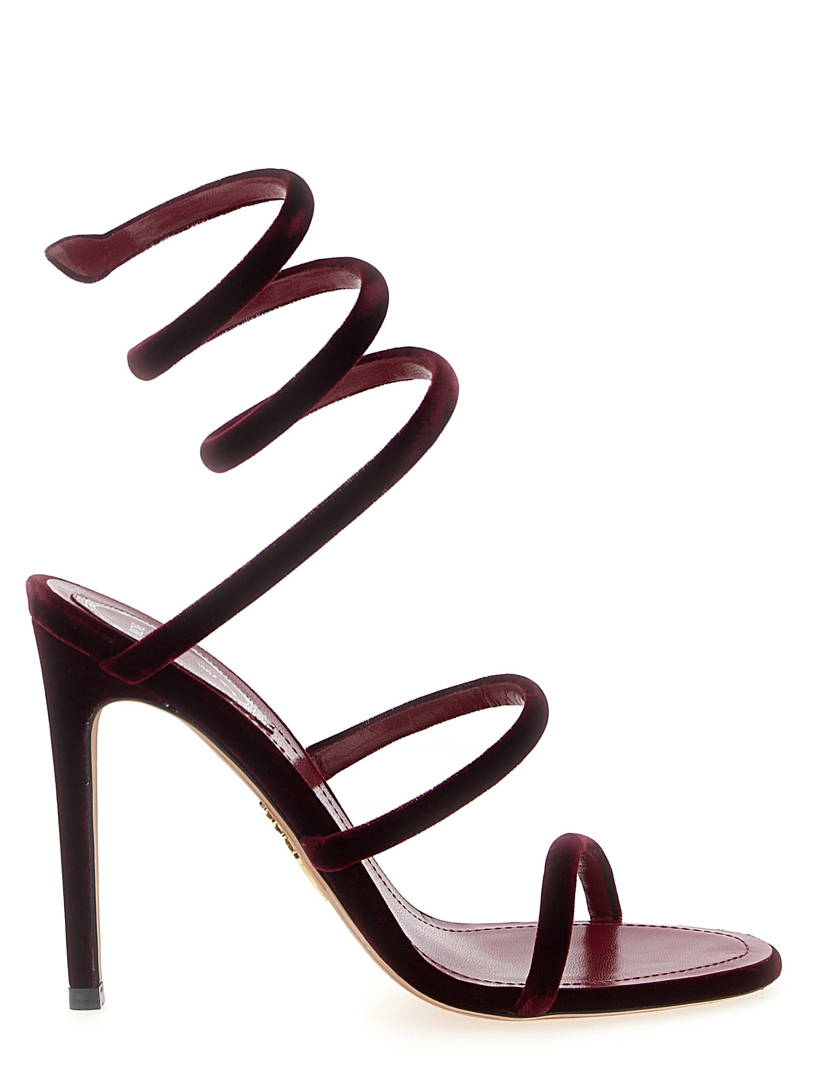 RENE CAOVILLA Bordeaux Textil Stiletto Sandalen