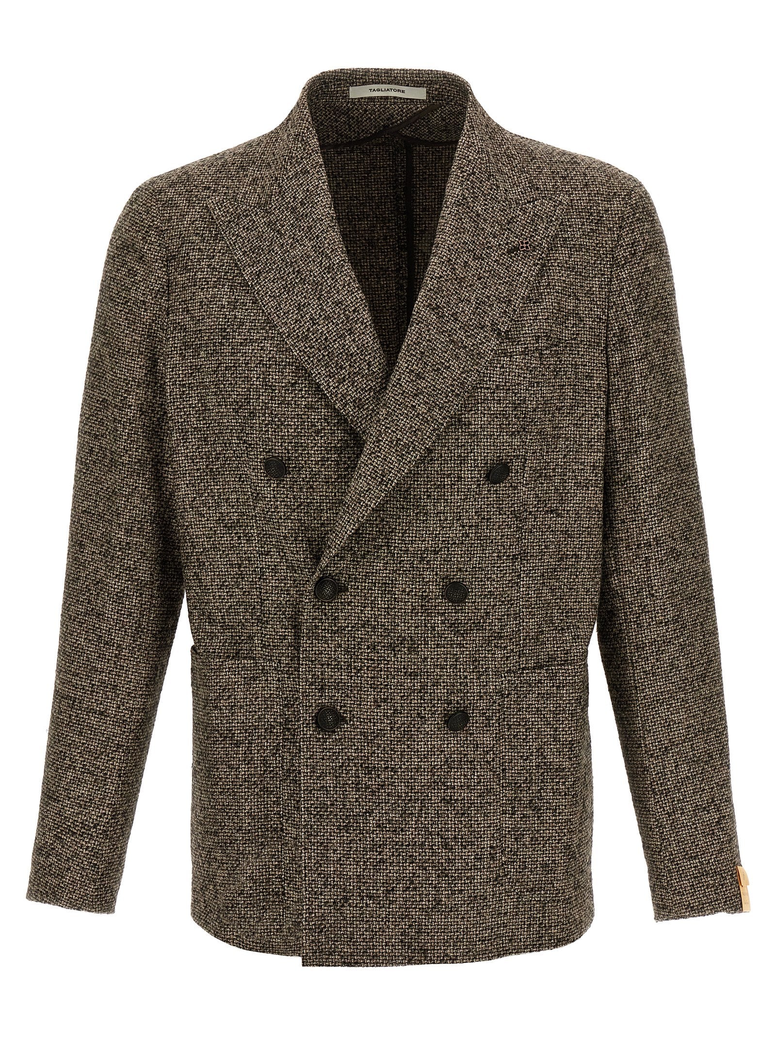 Tagliatore Brauner Blazer aus reiner Schurwolle