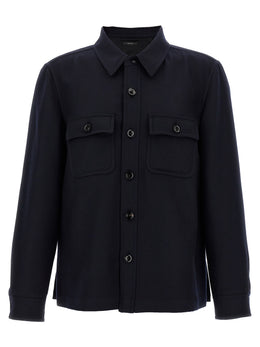 Tom Ford Blaue Wollbluse
