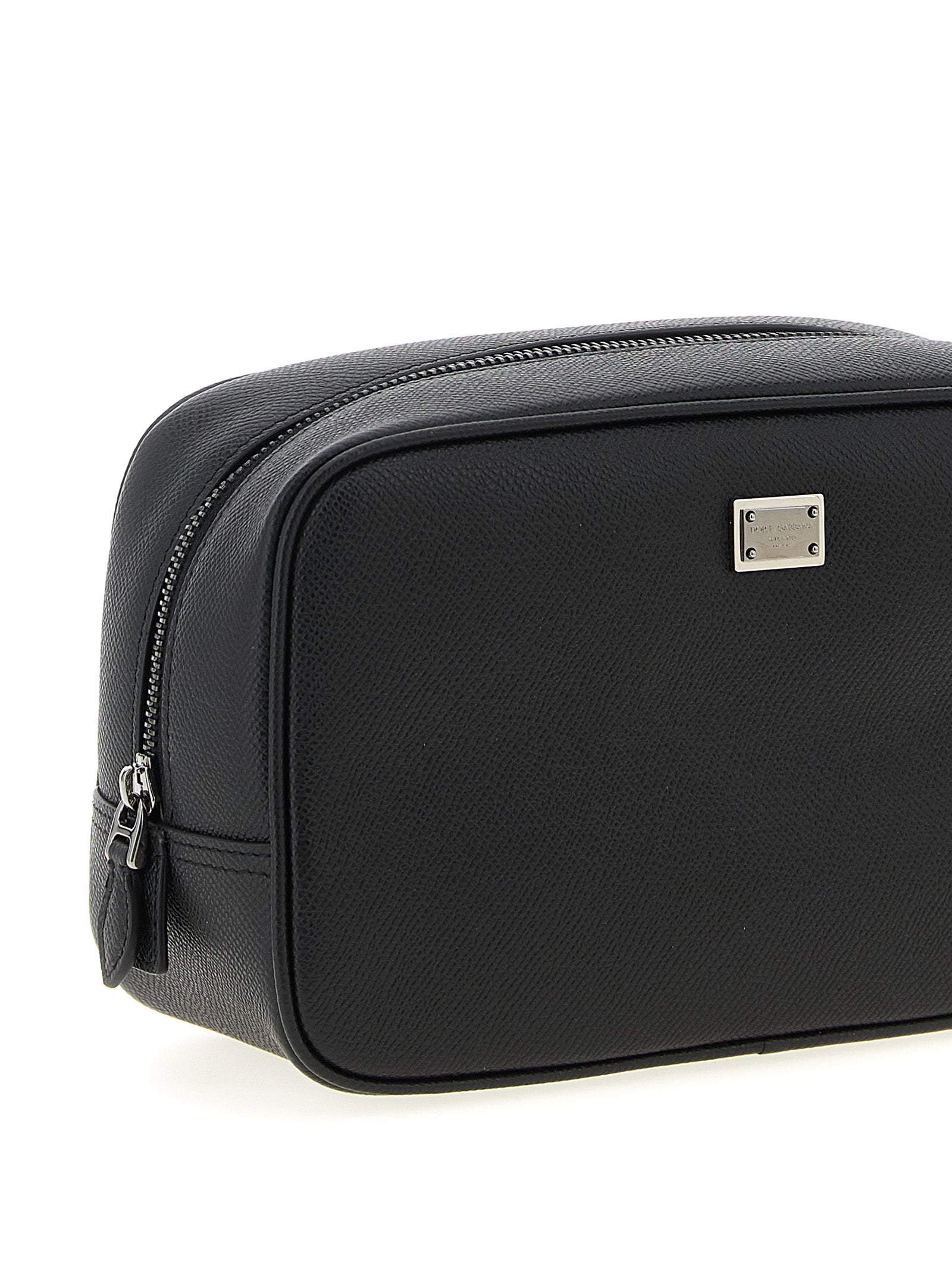 Dolce & Gabbana Schwarze Kalbsleder-Geldbörse