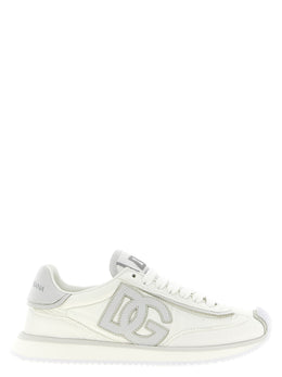 Dolce & Gabbana Weiße Sneaker aus Polyester im Athletic-Stil