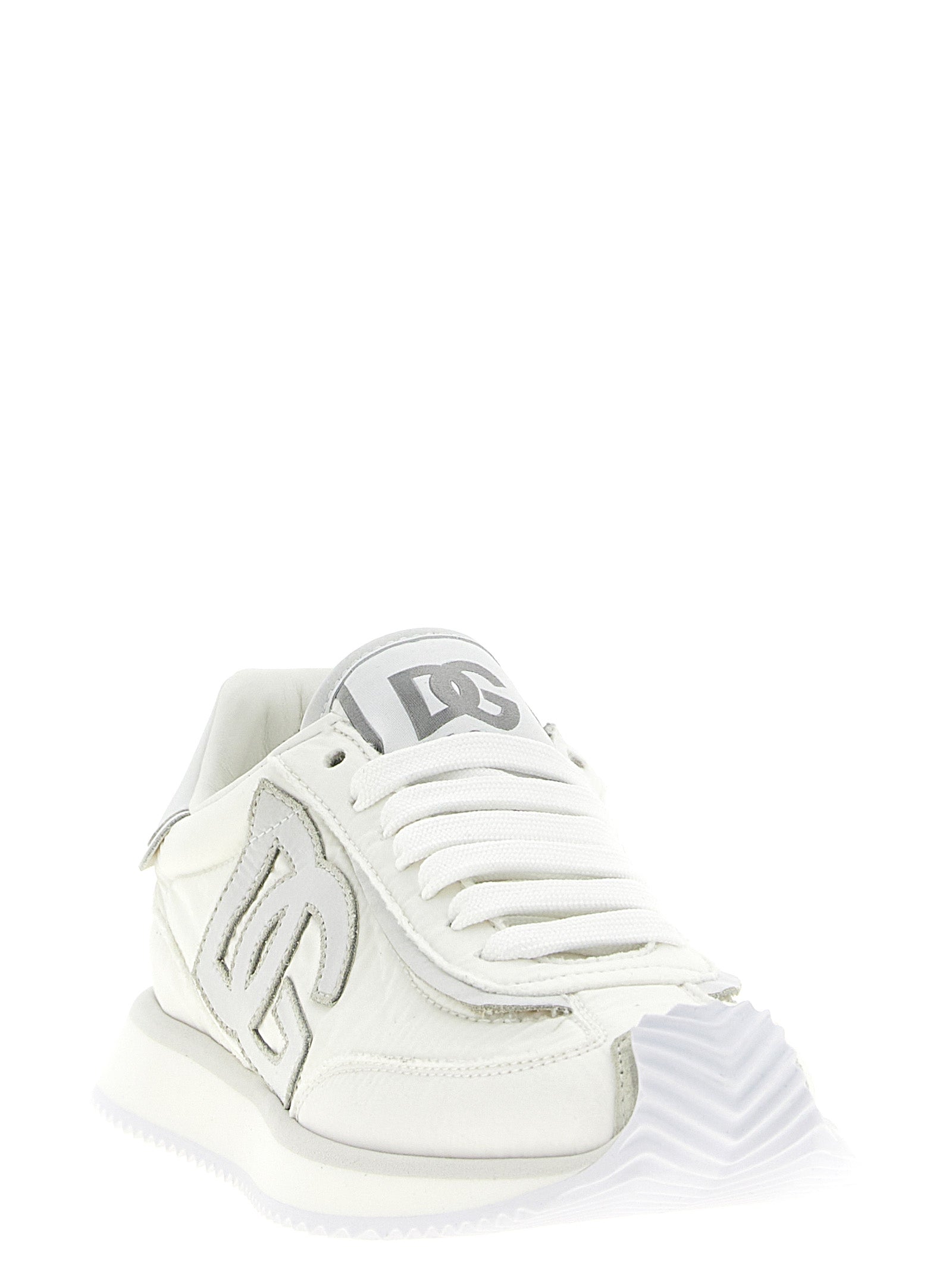 Dolce & Gabbana Weiße Sneaker aus Polyester im Athletic-Stil