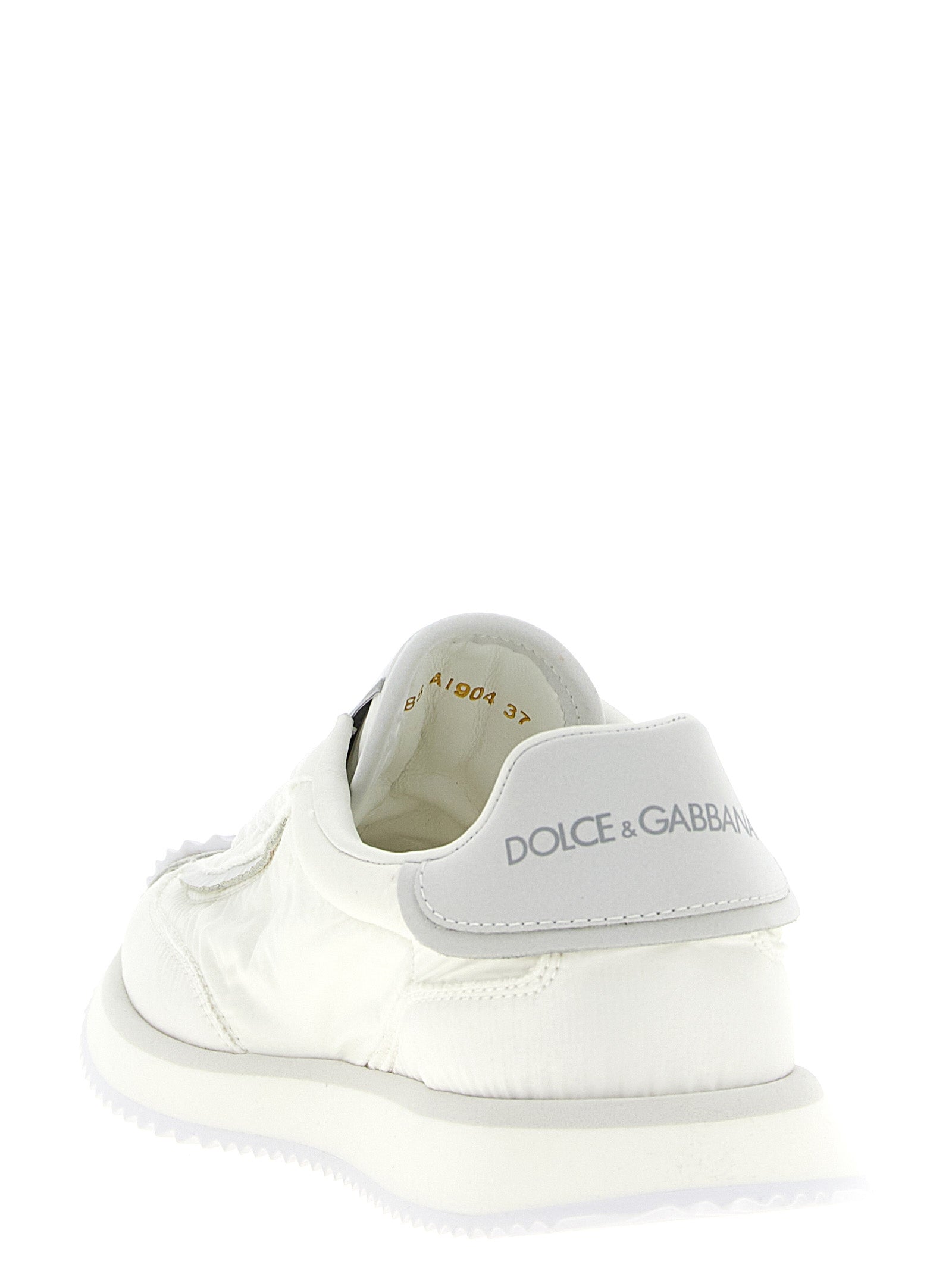 Dolce & Gabbana Weiße Sneaker aus Polyester im Athletic-Stil