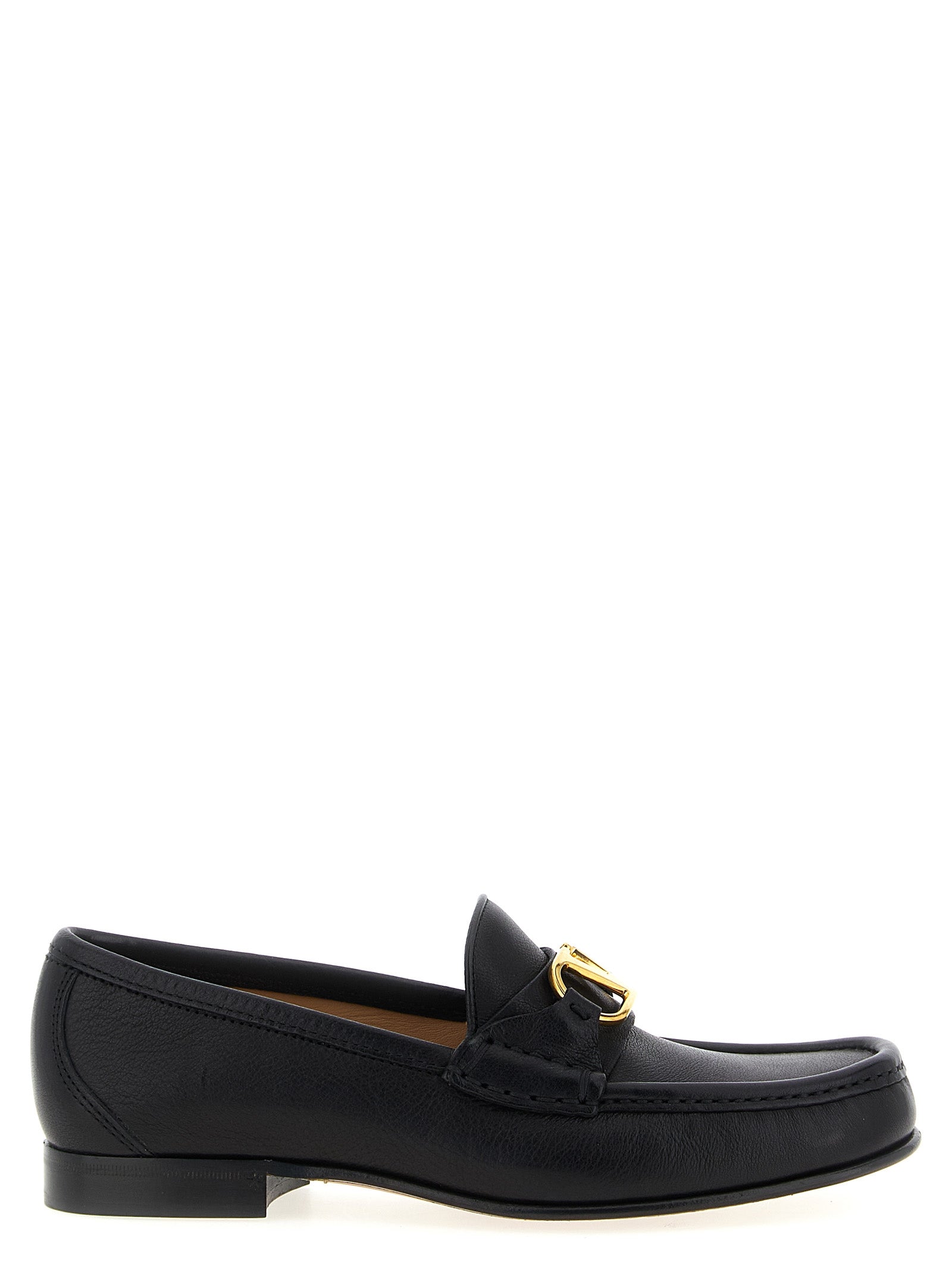 Valentino Garavani Schwarze Loafer aus Büffelleder zum Hineinschlüpfen
