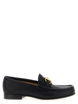 Valentino Garavani Schwarze Loafer aus Büffelleder zum Hineinschlüpfen