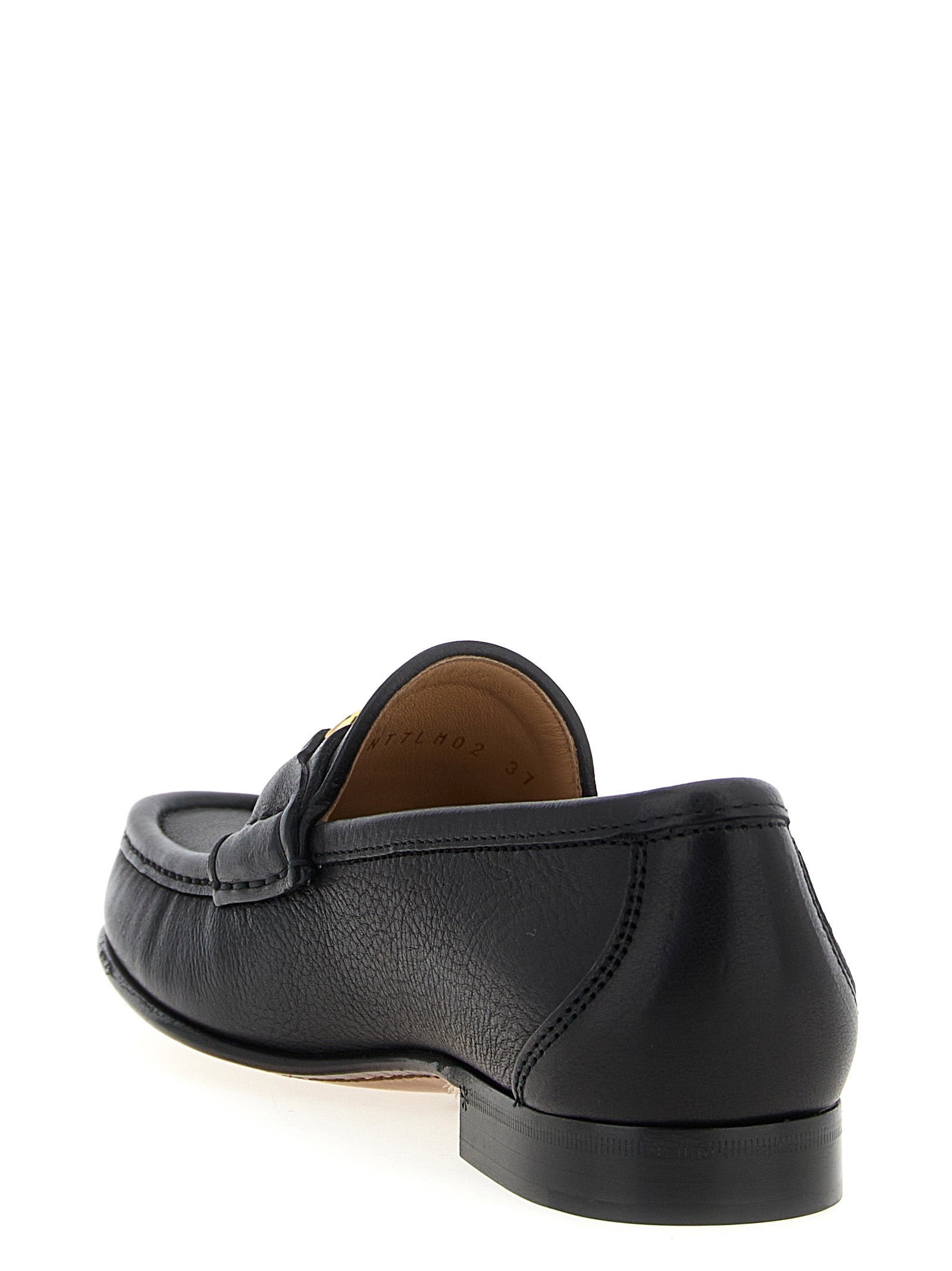 Valentino Garavani Schwarze Loafer aus Büffelleder zum Hineinschlüpfen