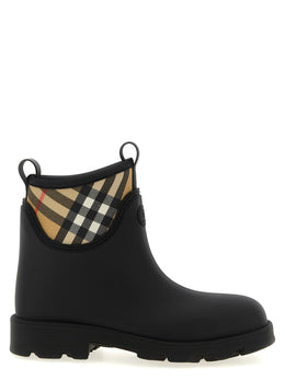 Burberry Schwarze Gummistiefeletten