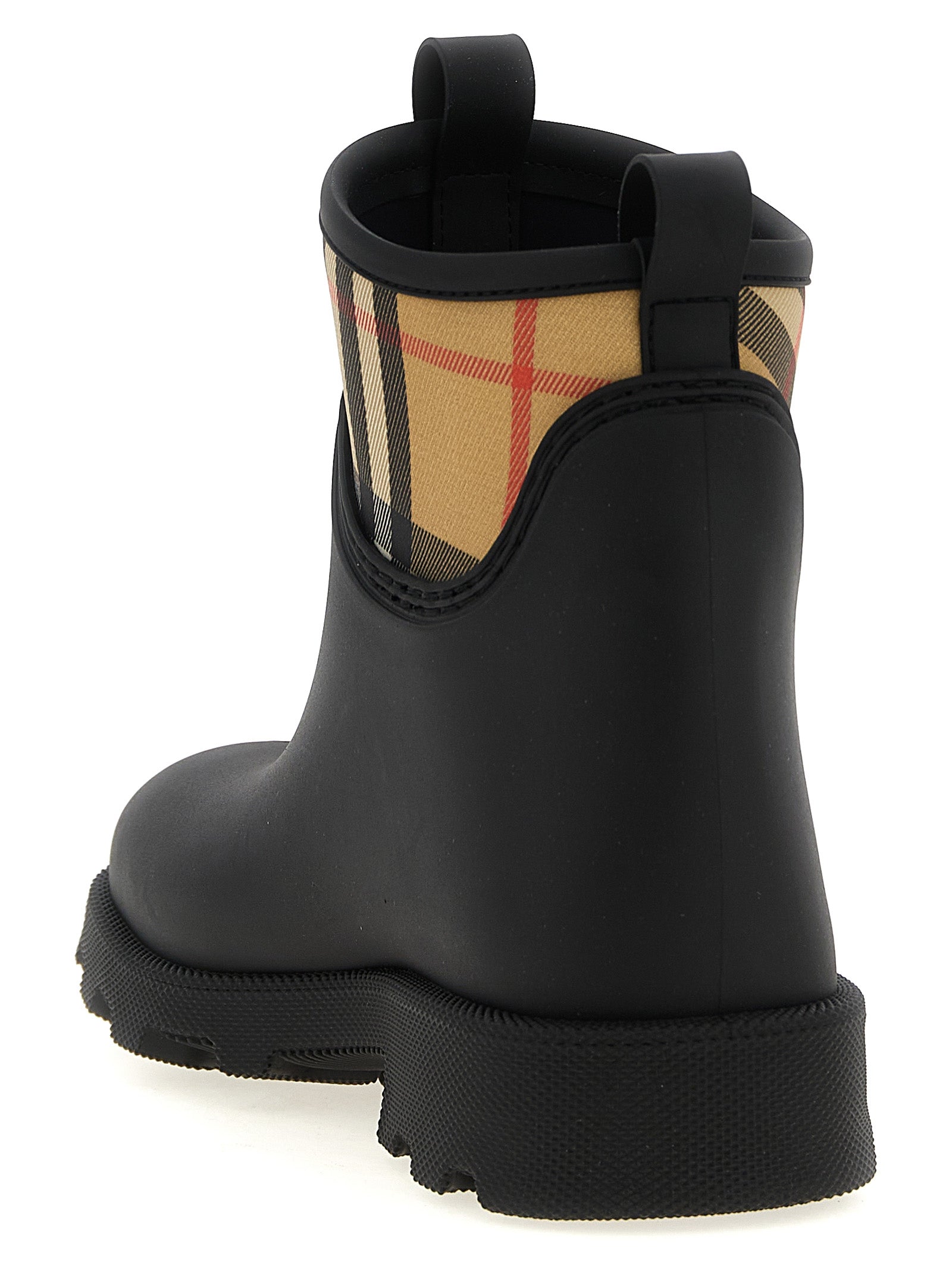 Burberry Schwarze Gummistiefeletten