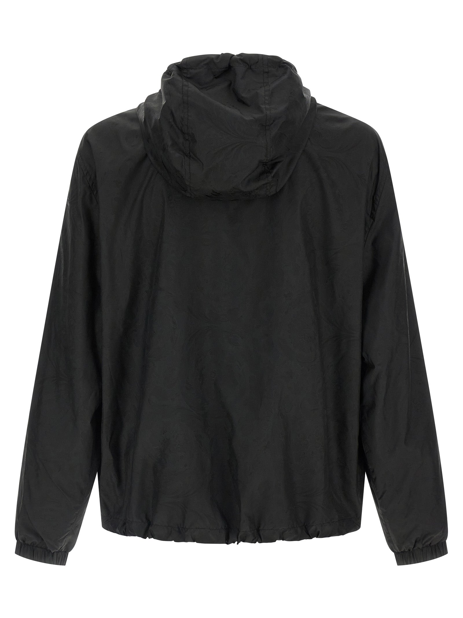 Versace Schwarze Nylon-Shell-Jacke