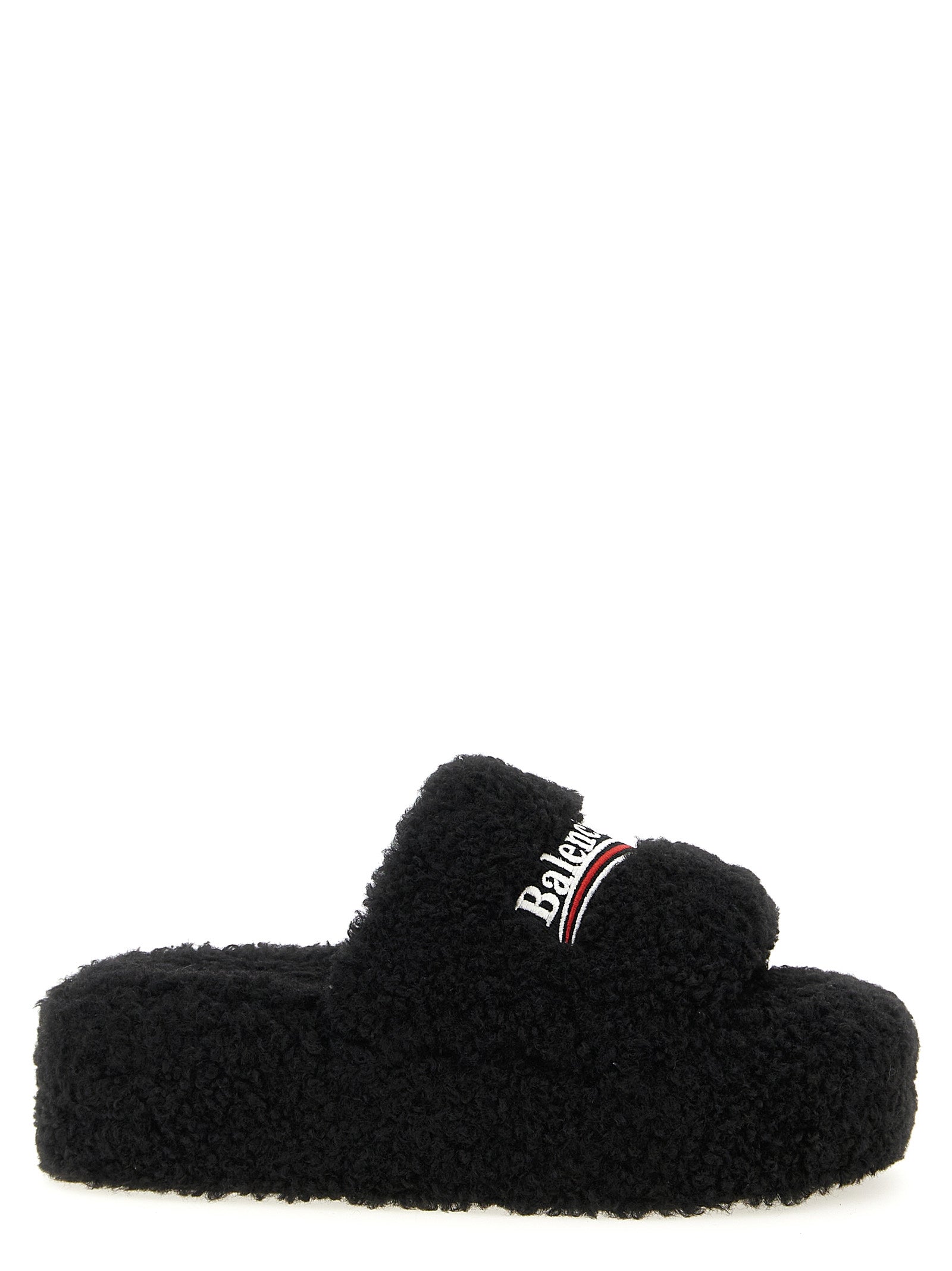 Balenciaga Schwarze Slides aus Polyester