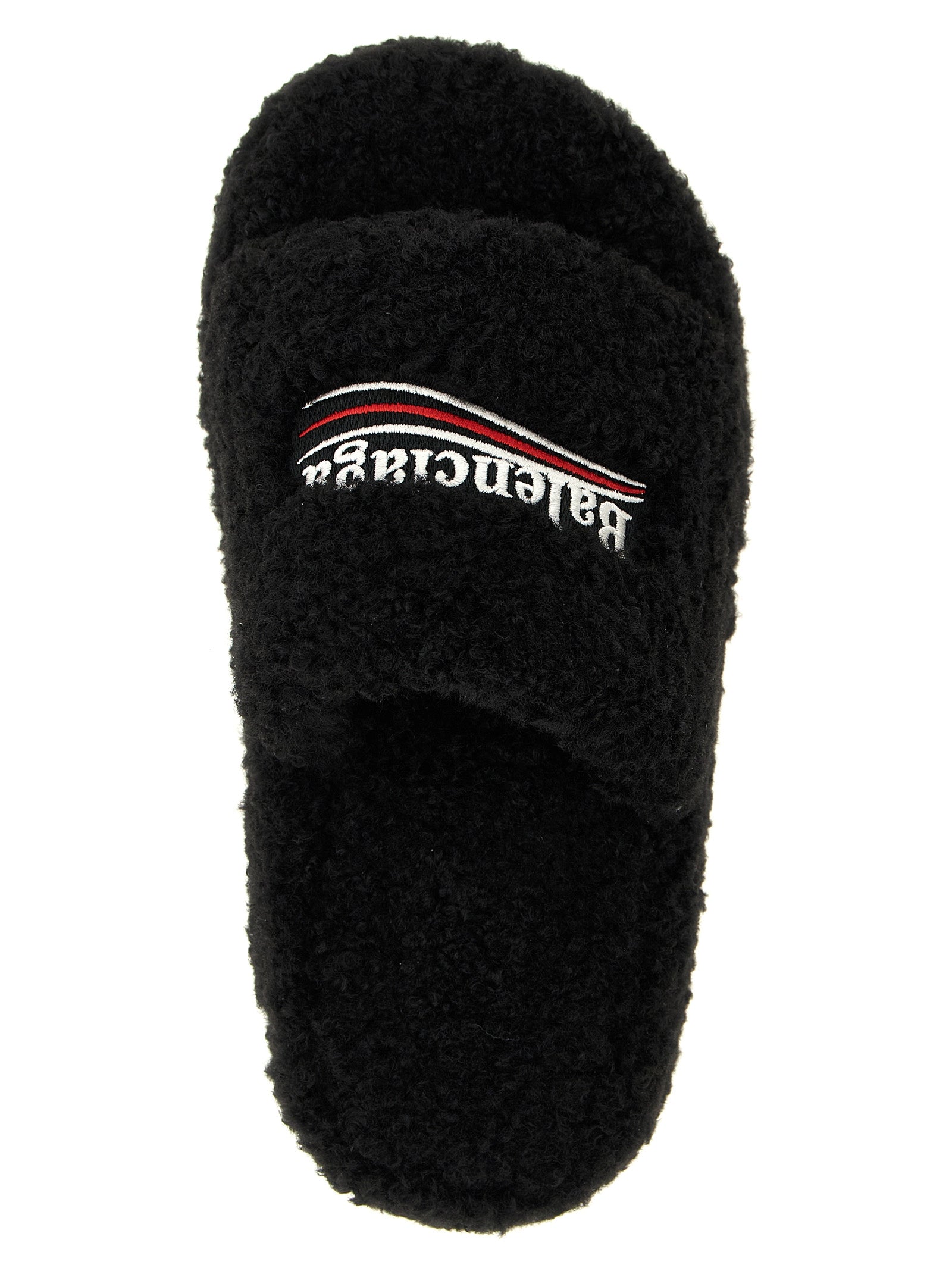 Balenciaga Schwarze Slides aus Polyester
