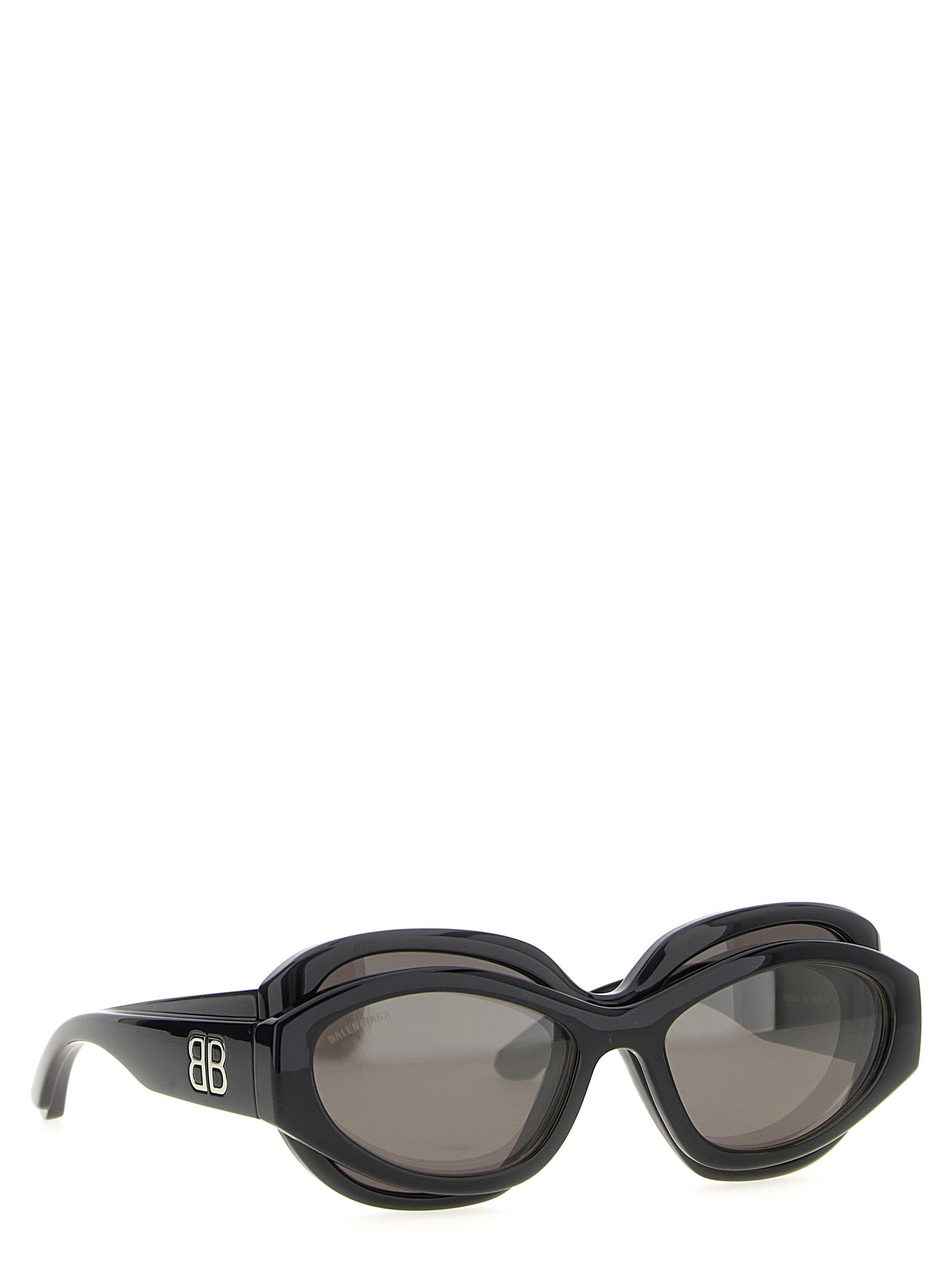 Balenciaga Schwarze Sonnenbrille aus Polyamid
