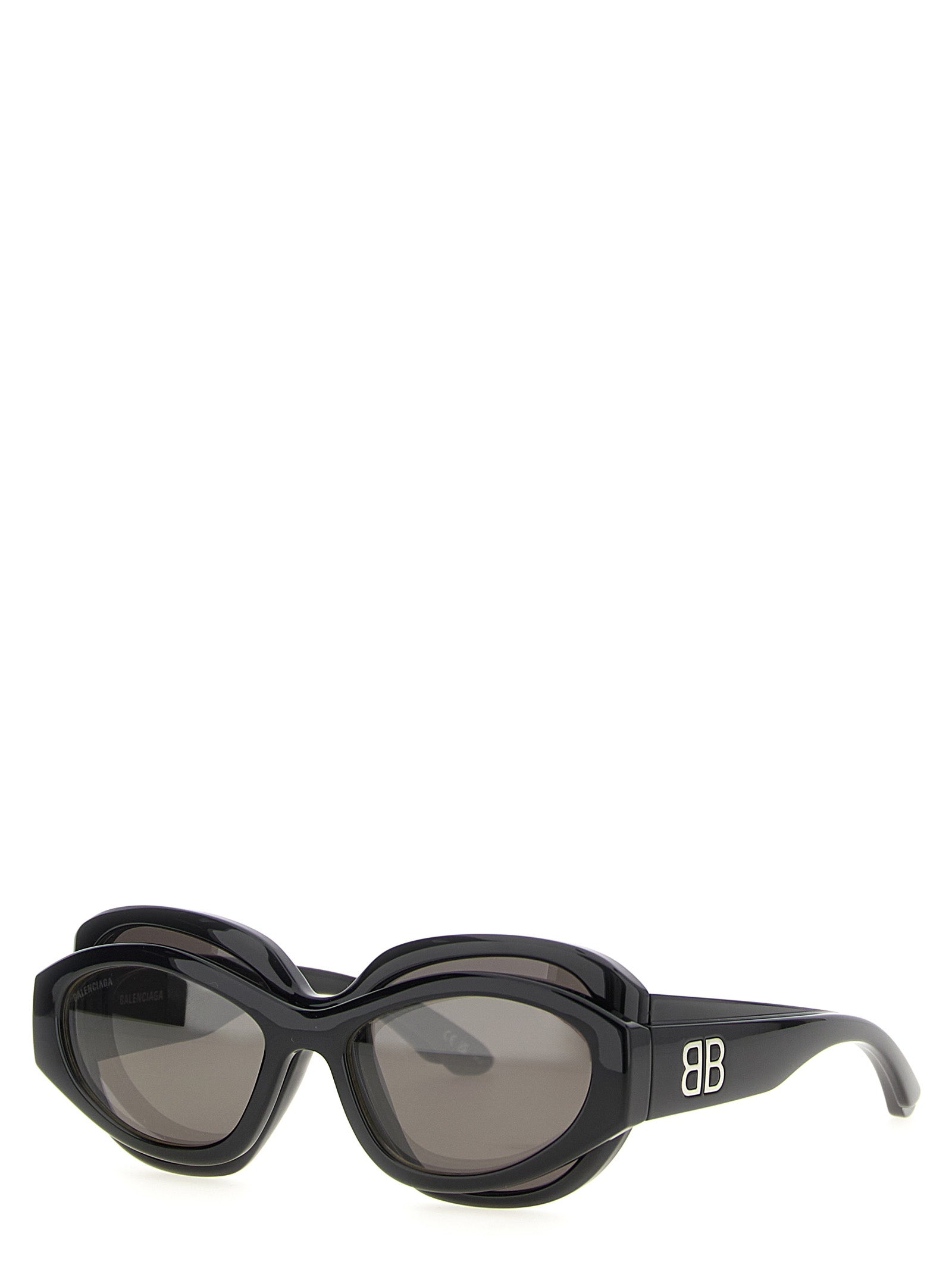 Balenciaga Schwarze Sonnenbrille aus Polyamid