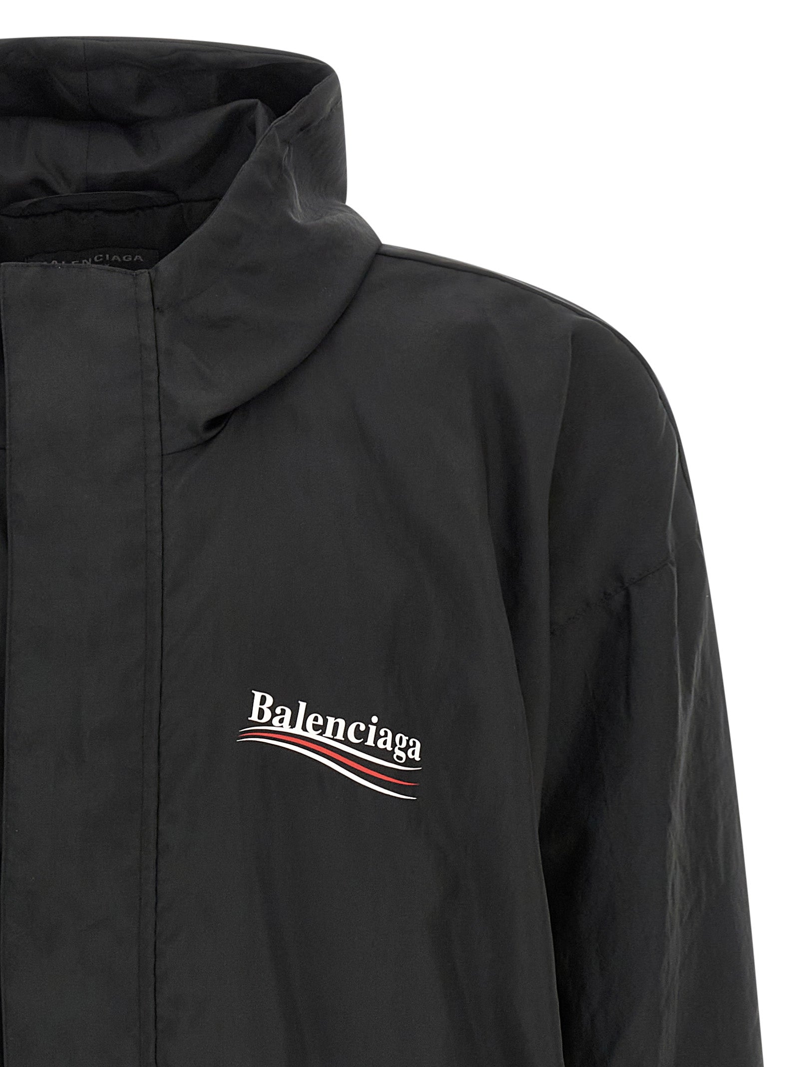 Balenciaga Schwarze Shell-Jacke aus Polyester