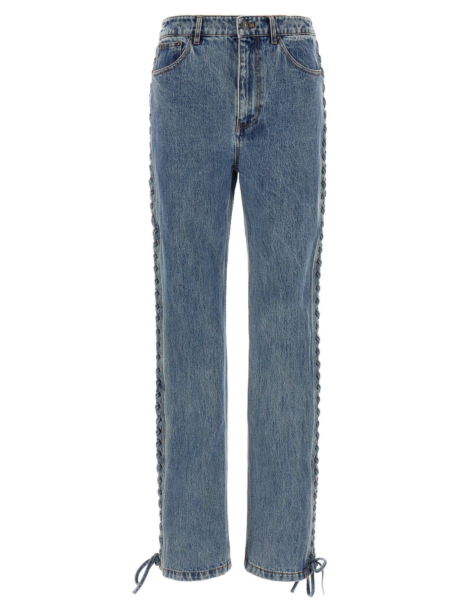 ROTATE BIRGER CHRISTENSEN Blaue Jeans aus Baumwolle im geraden Schnitt
