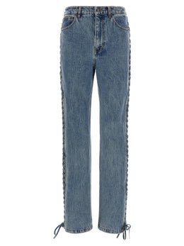 ROTATE BIRGER CHRISTENSEN Blaue Jeans aus Baumwolle im geraden Schnitt