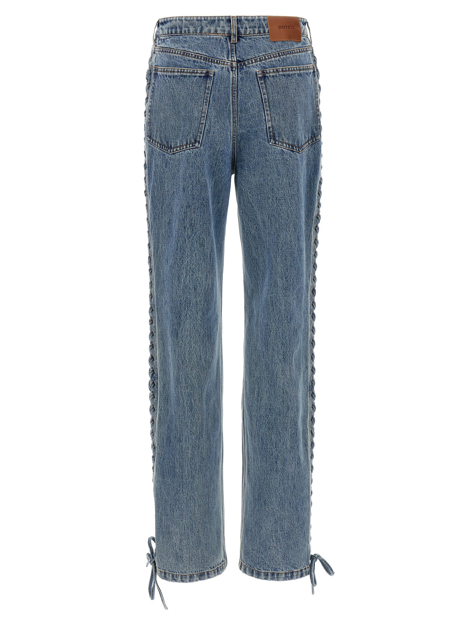ROTATE BIRGER CHRISTENSEN Blaue Jeans aus Baumwolle im geraden Schnitt