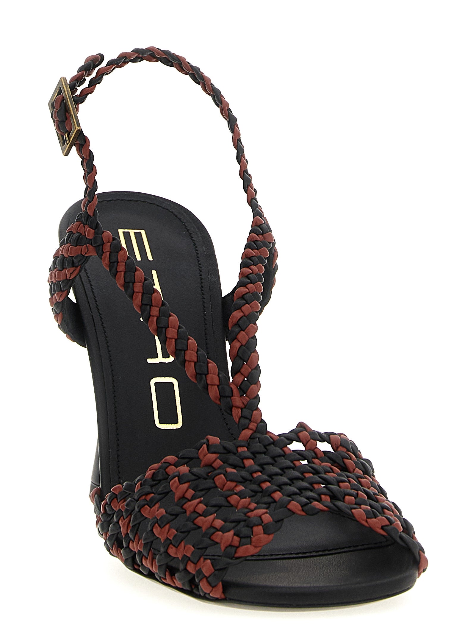 Etro Braune Stiletto-Sandalen aus Polyethylen