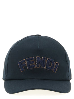 Fendi Blaue Baumwollkappe (Baseball Cap)