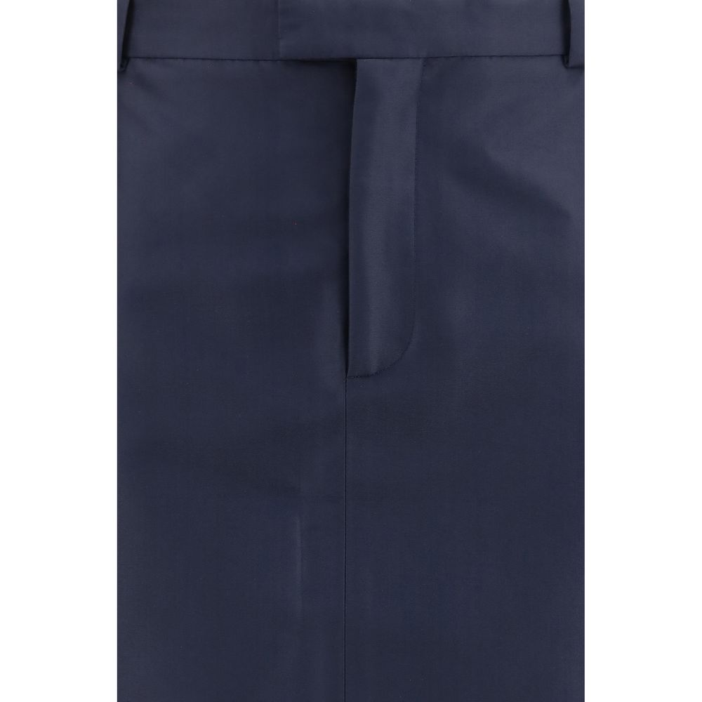 Gucci Blauer Seidenrock