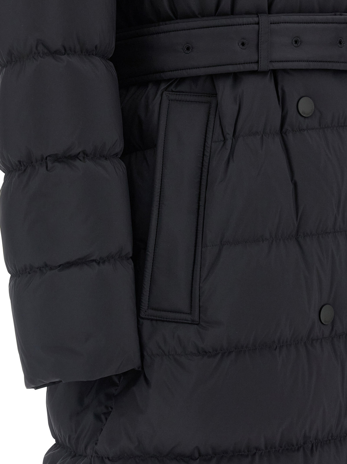 Burberry Schwarzer Polyamid-Mantel