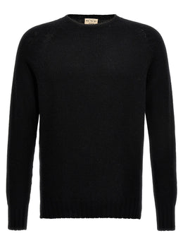 MA'RY'YA Schwarzer Cardigan aus Schurwolle