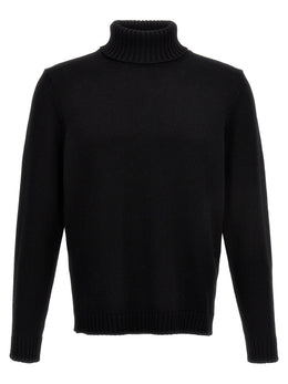 ZANONE Schwarzer Cardigan aus Schurwolle