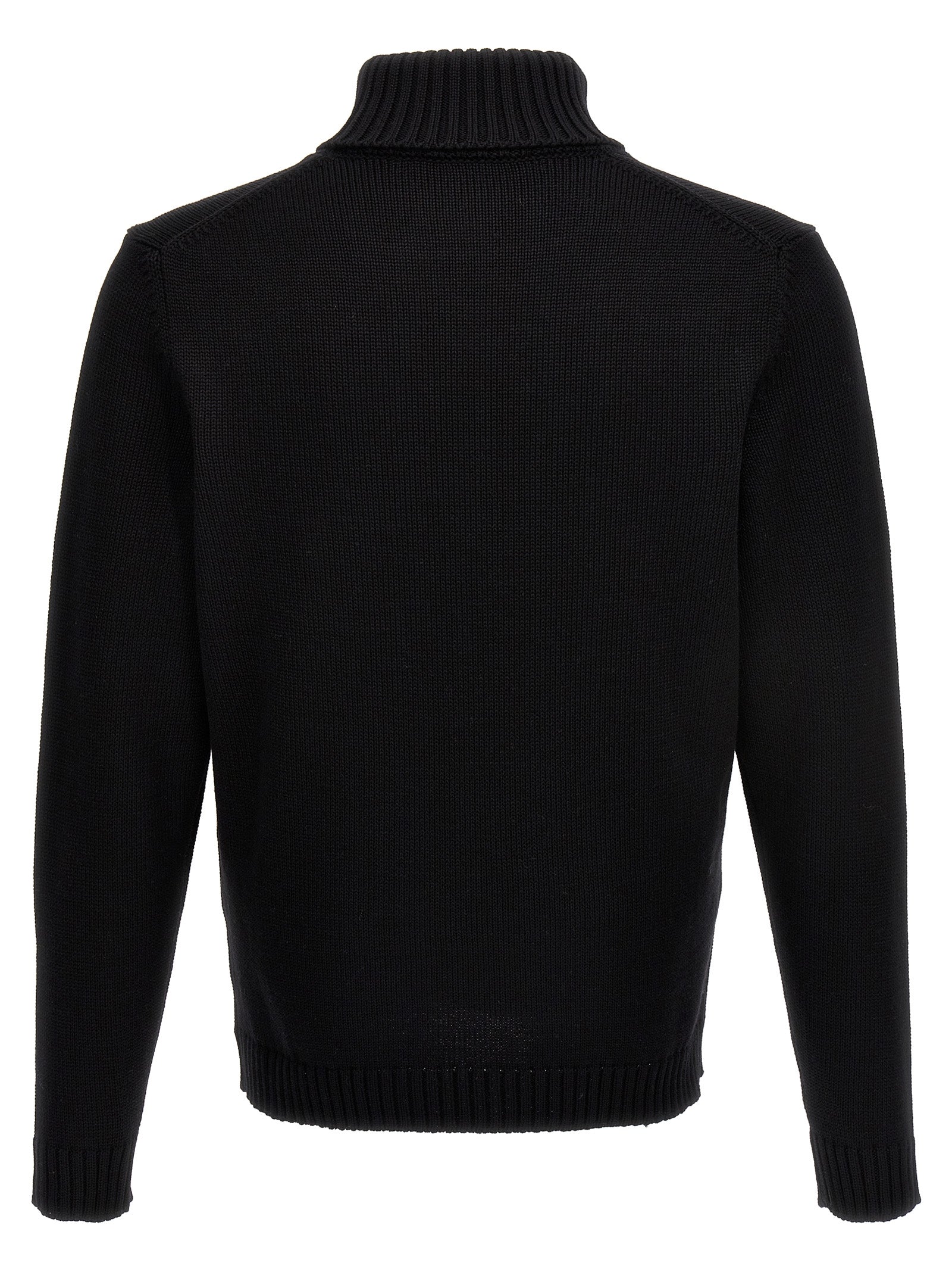 ZANONE Schwarzer Cardigan aus Schurwolle