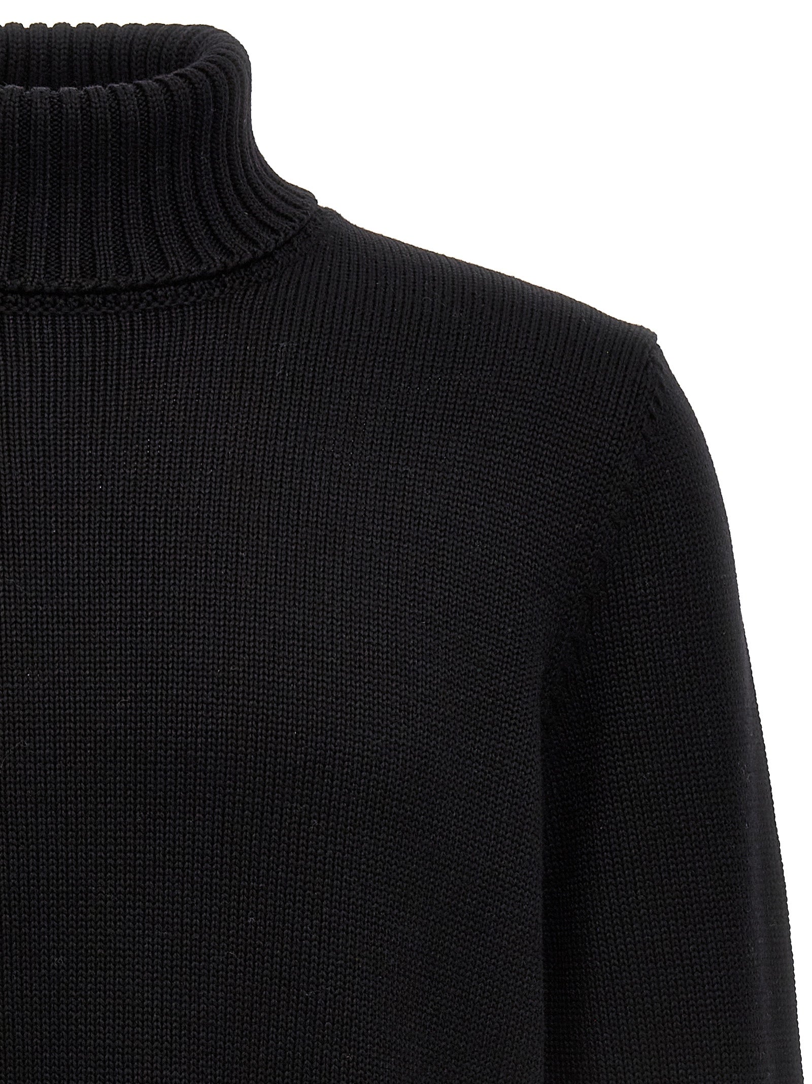ZANONE Schwarzer Cardigan aus Schurwolle