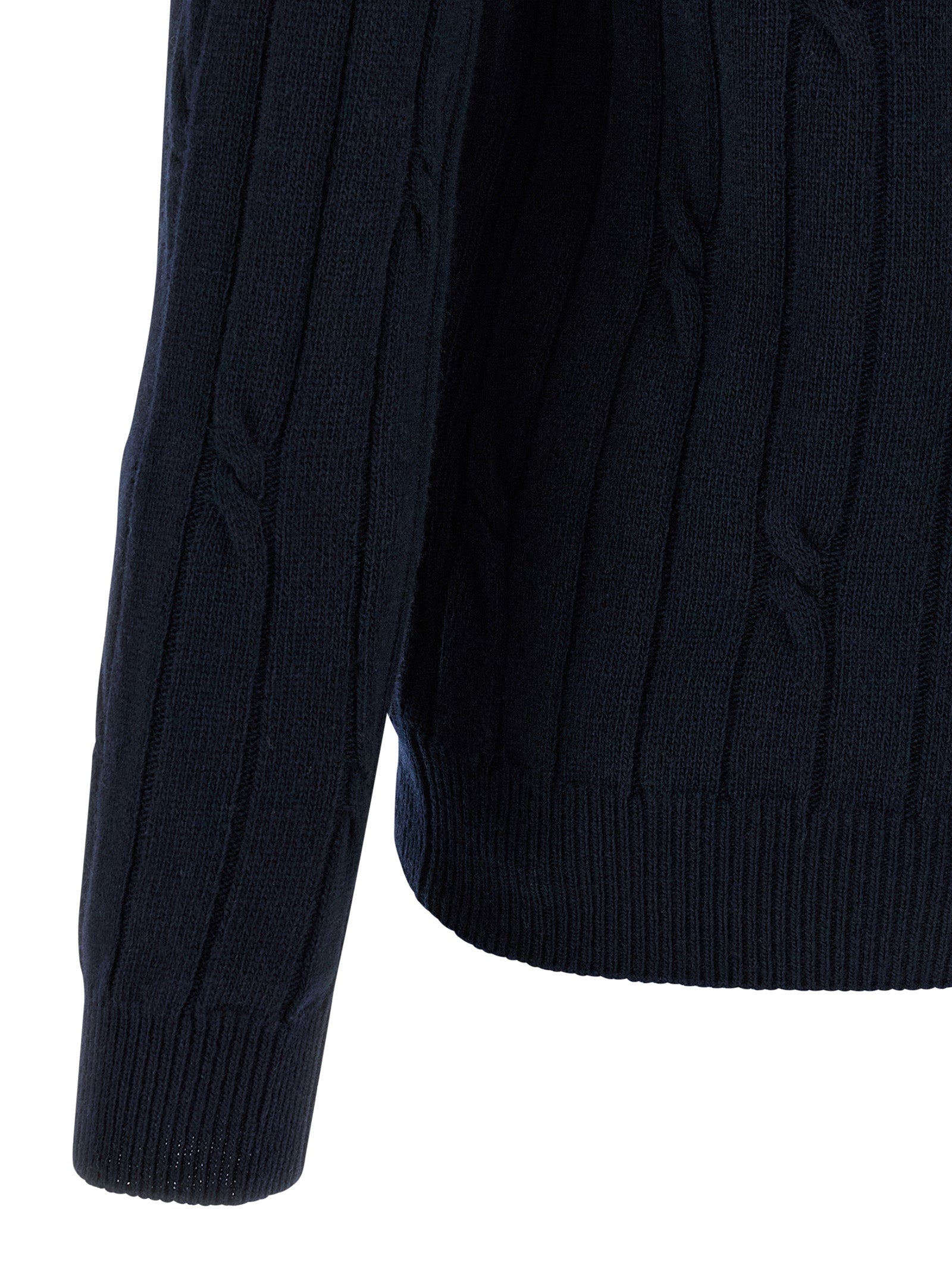 ZANONE Blaues Poloshirt aus reiner Schurwolle