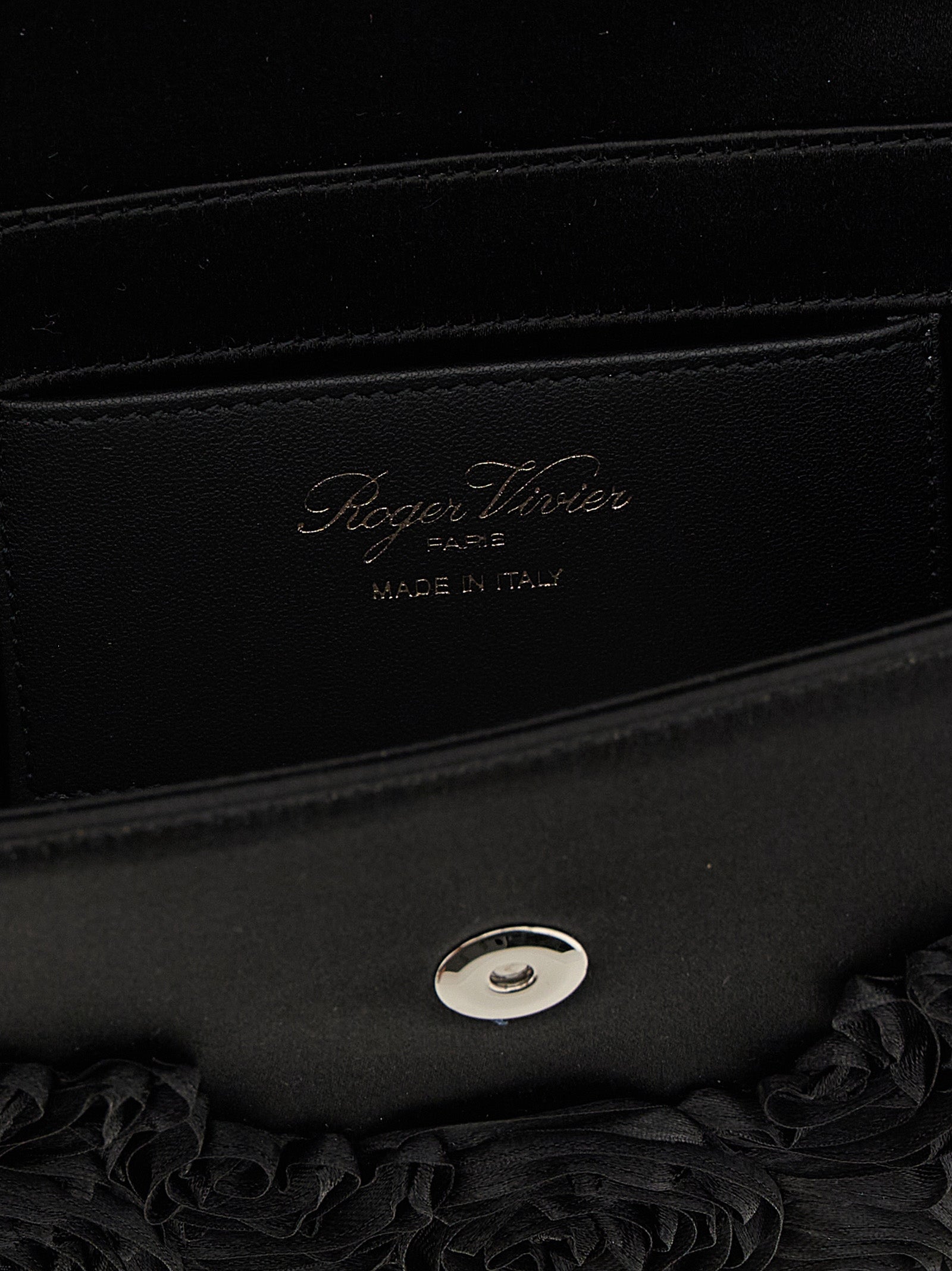 Roger Vivier Schwarze Clutch aus Viskose
